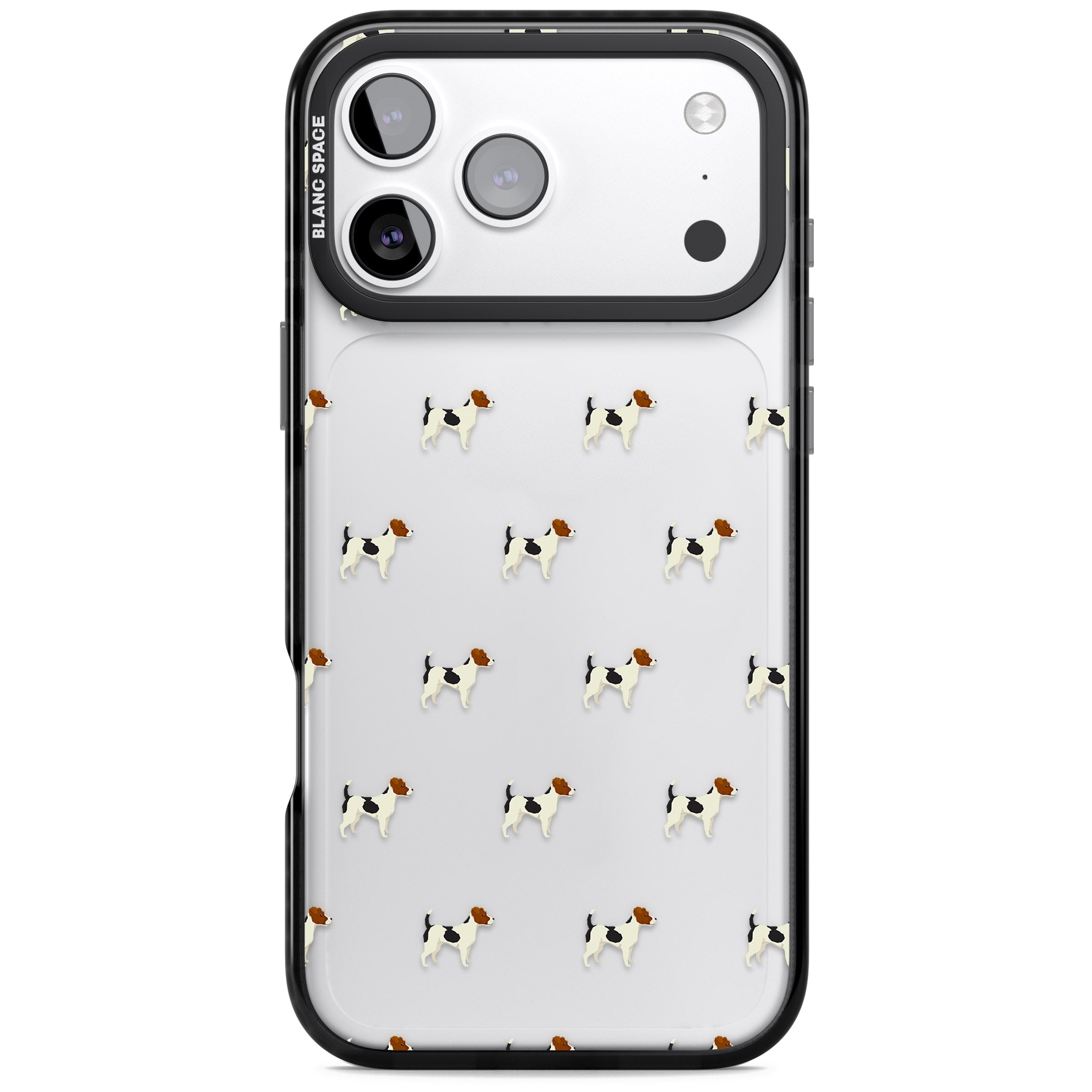 Jack Russell Terrier Pattern iPhone 17 Pro Impact Black Phone Case