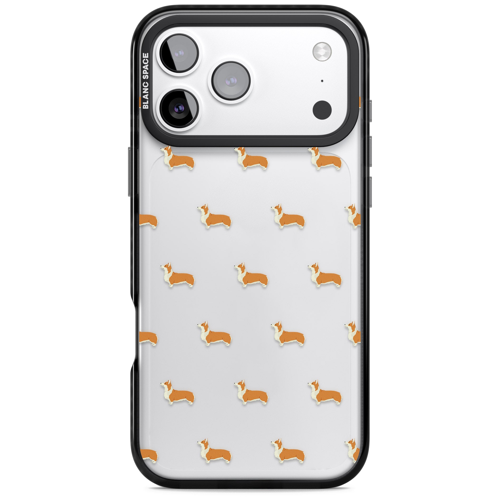 Pembroke Welsh Corgi Pattern iPhone 17 Pro Max Impact Black Phone Case