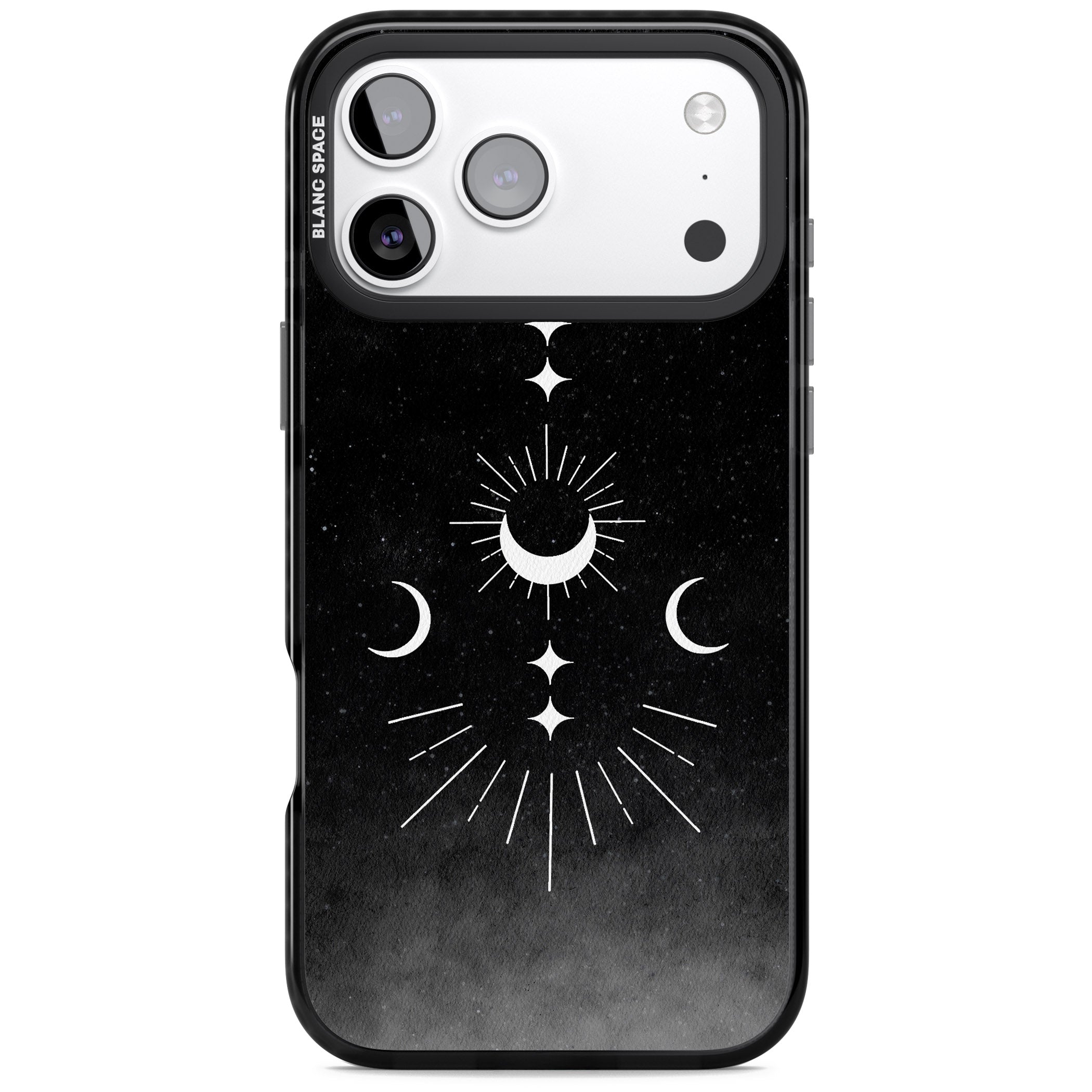 Lunar Mandala iPhone 17 Pro Max Impact Black Phone Case