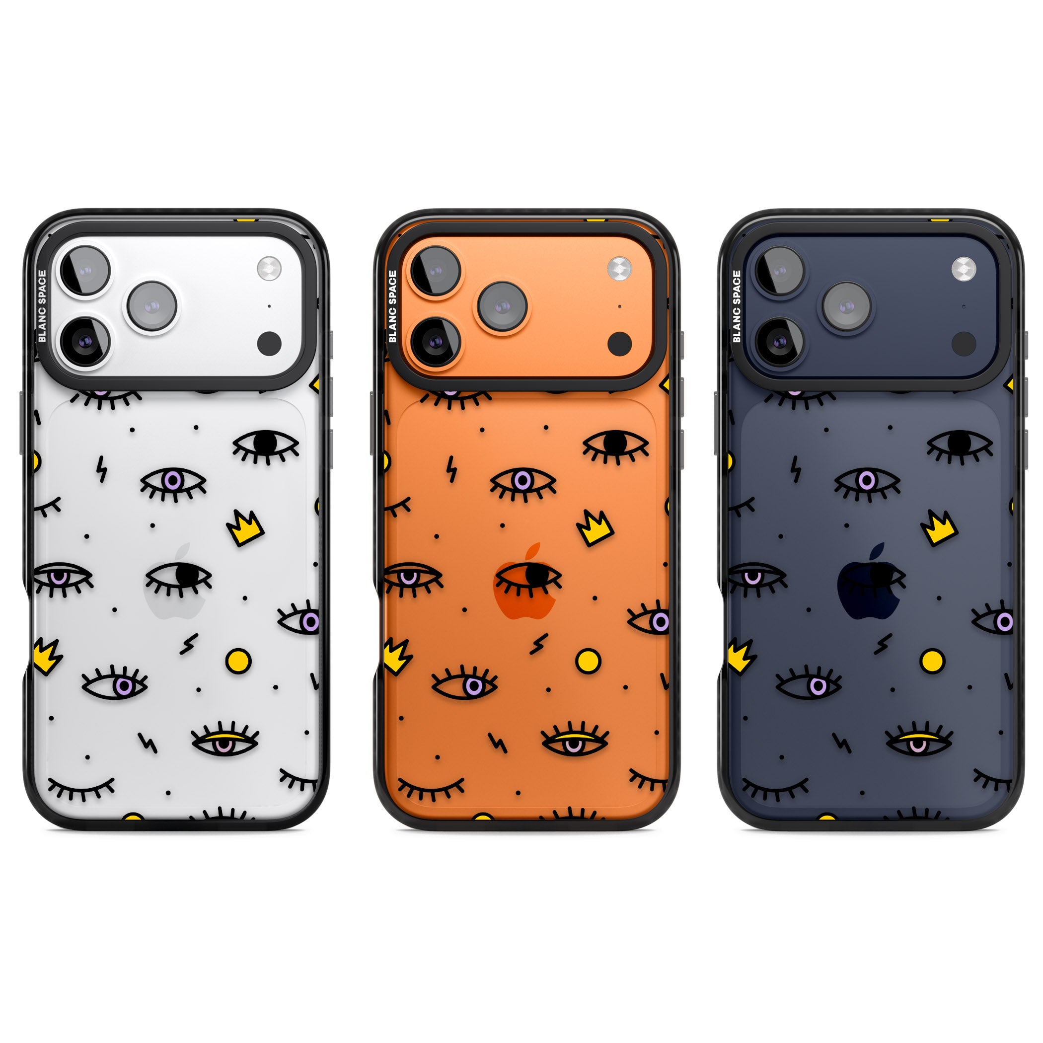 Eyes & Lips Icons iPhone 17 Pro Impact Black Phone Case APT Impact Protection