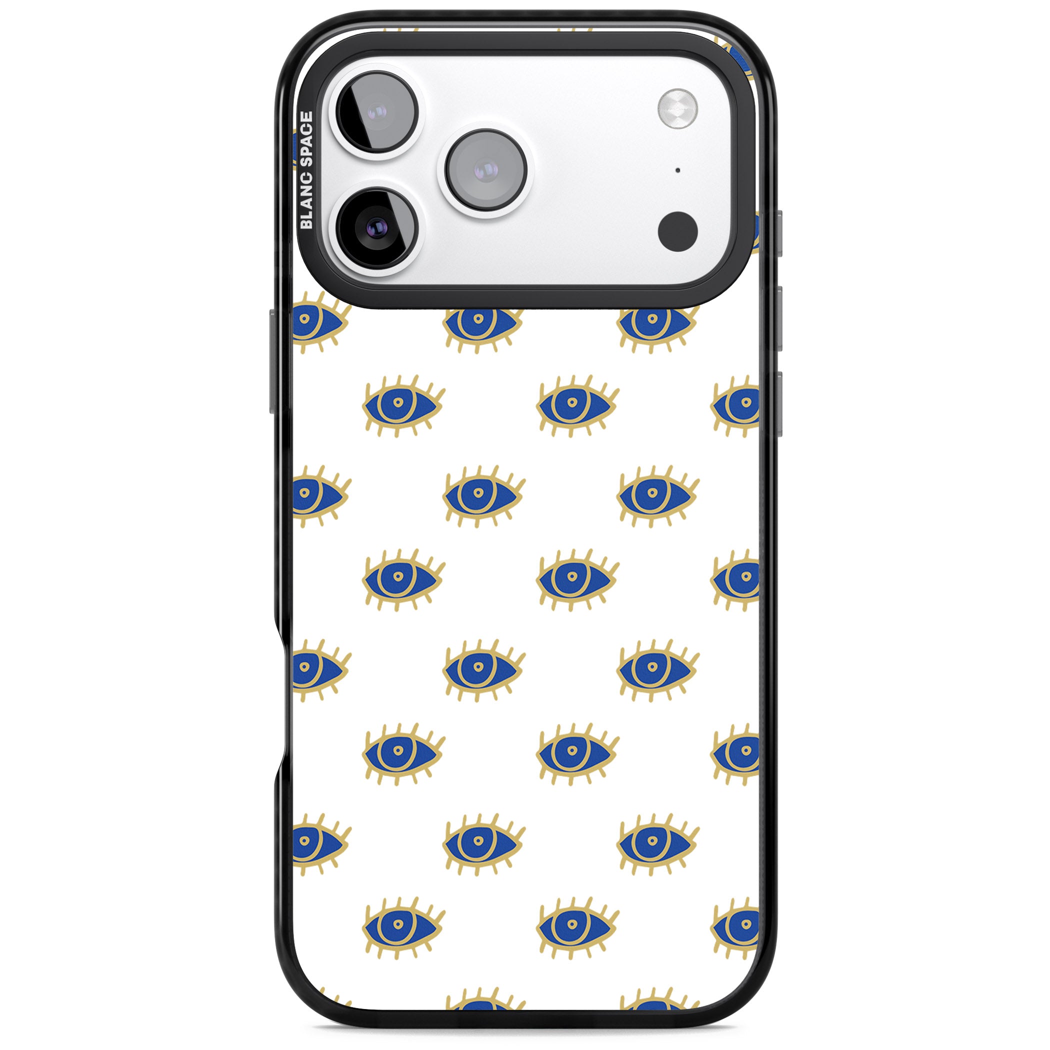 Gold Eye Pattern iPhone 17 Pro Max Impact Black Phone Case