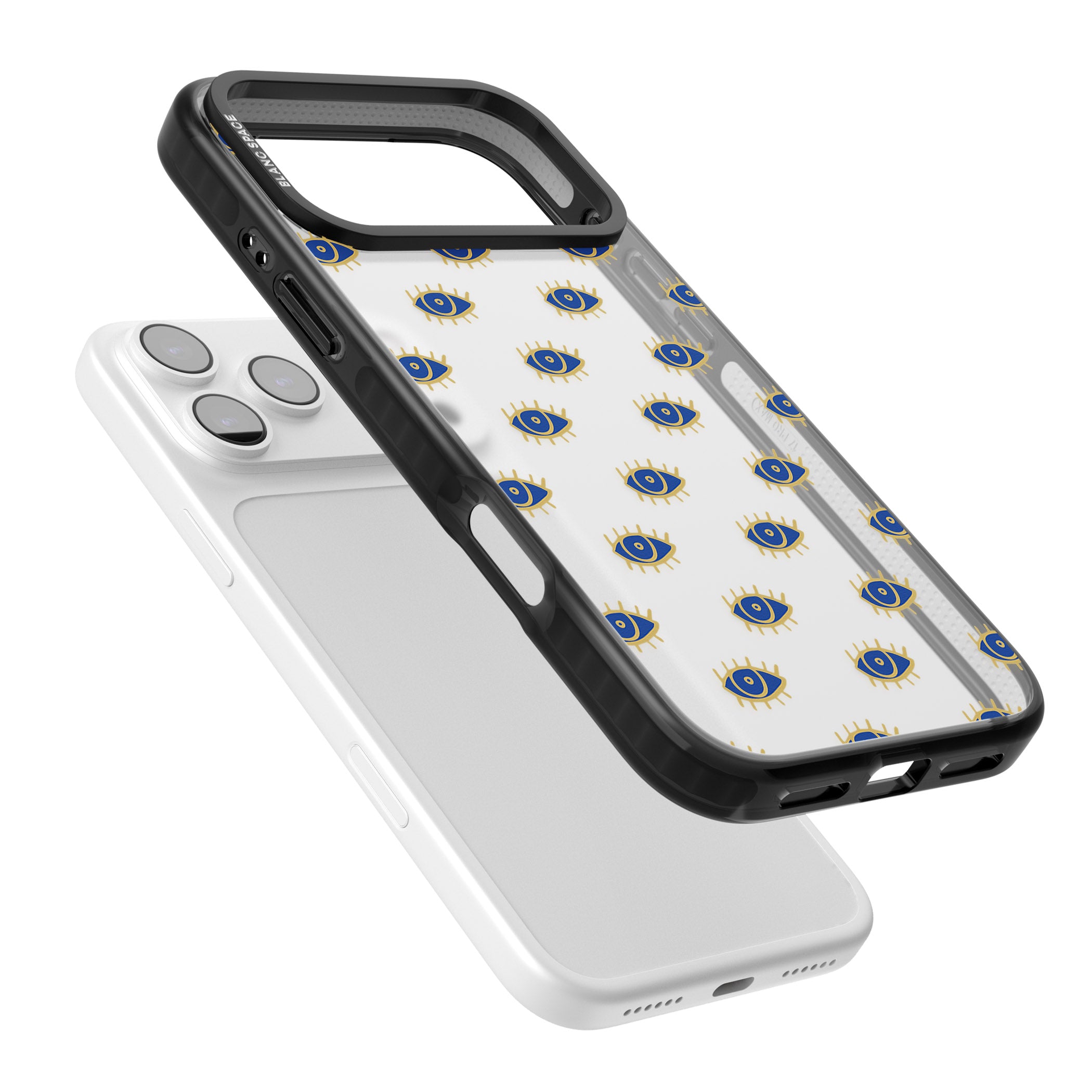 Psychedelic Eyes Pattern Classic iPhone 17 Pro Max Impact Black Phone Case Colours