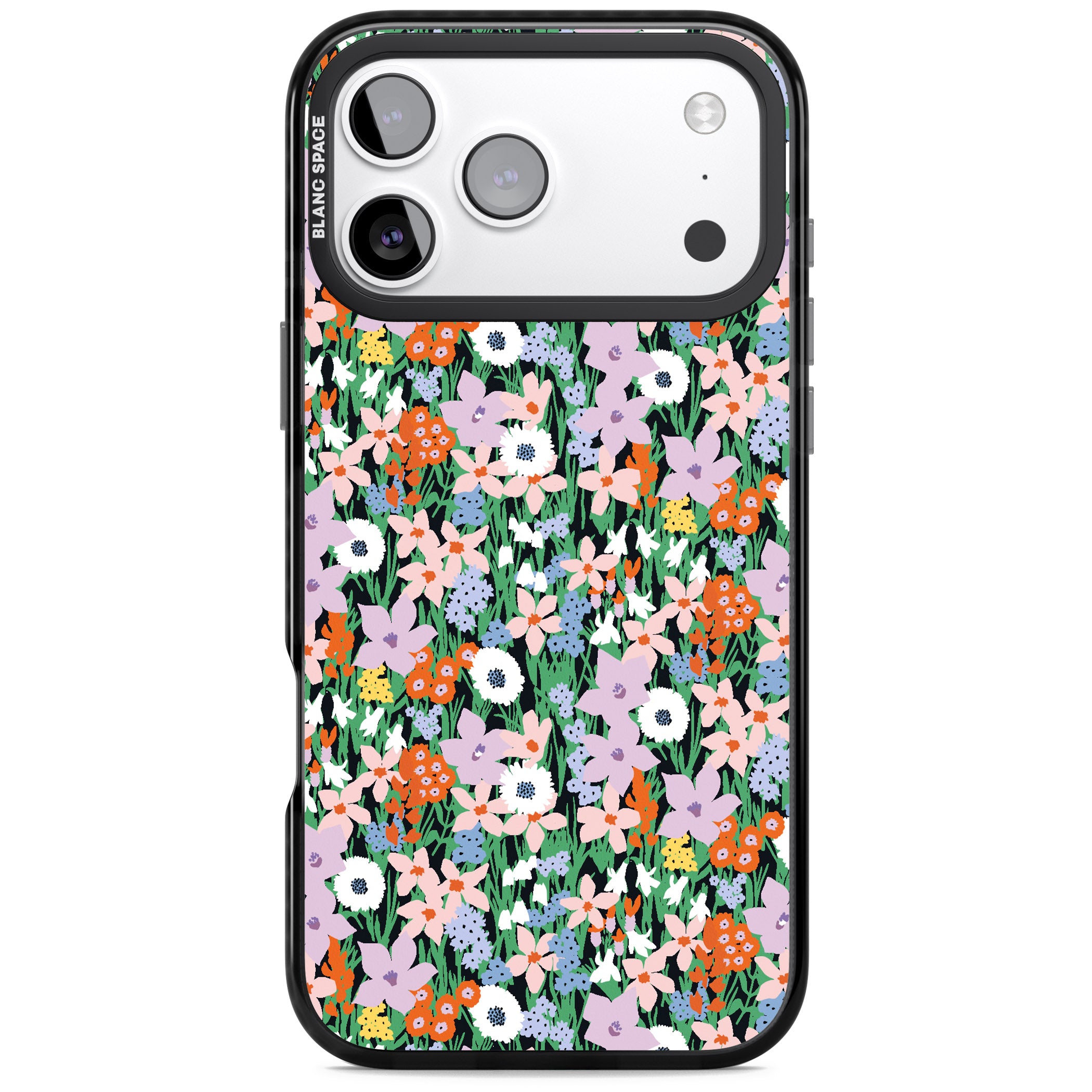 Jazzy Floral Mix iPhone 17 Pro Max Impact Black Phone Case