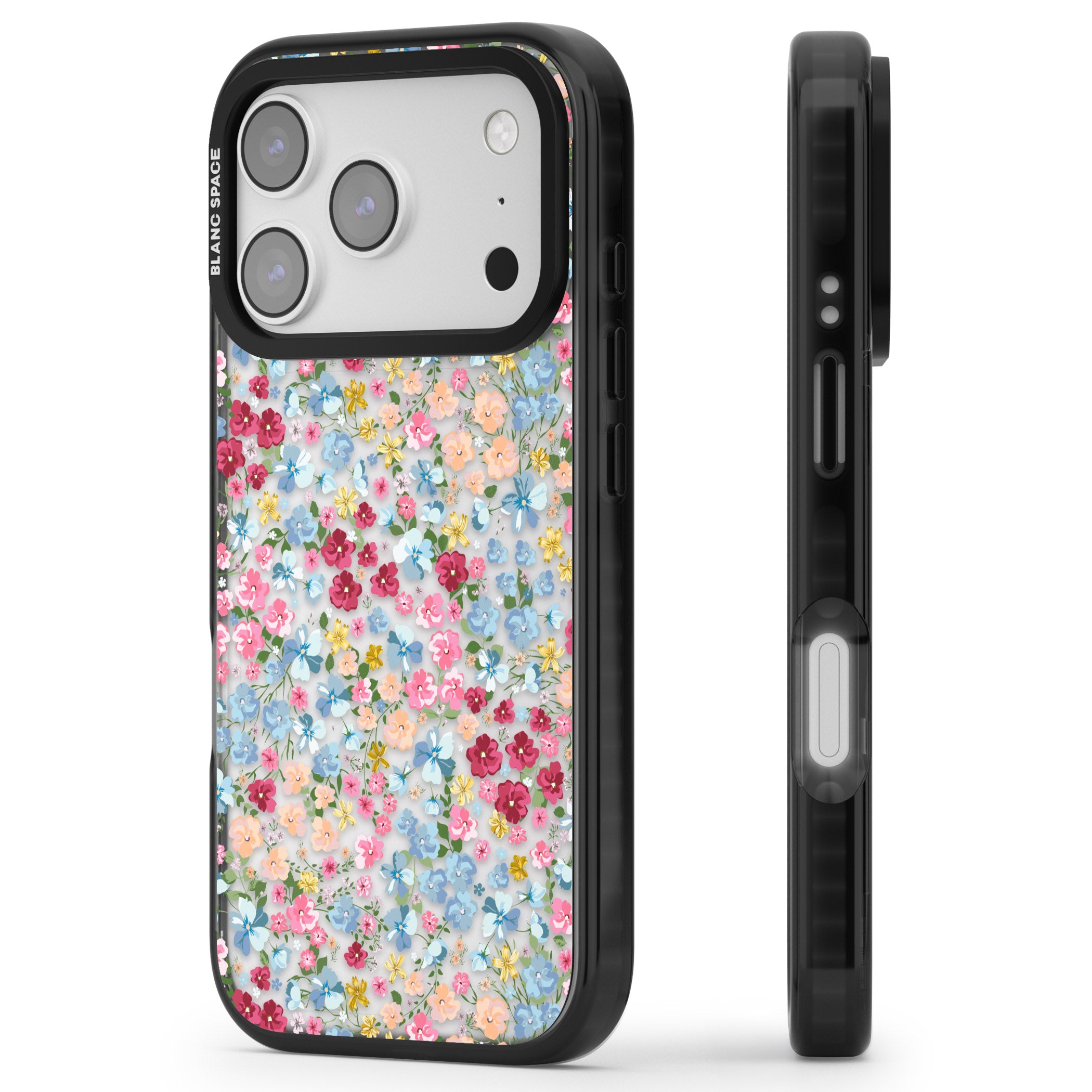 Venetian Meadow iPhone 17 Pro Max Impact Black Phone Case Side Profile