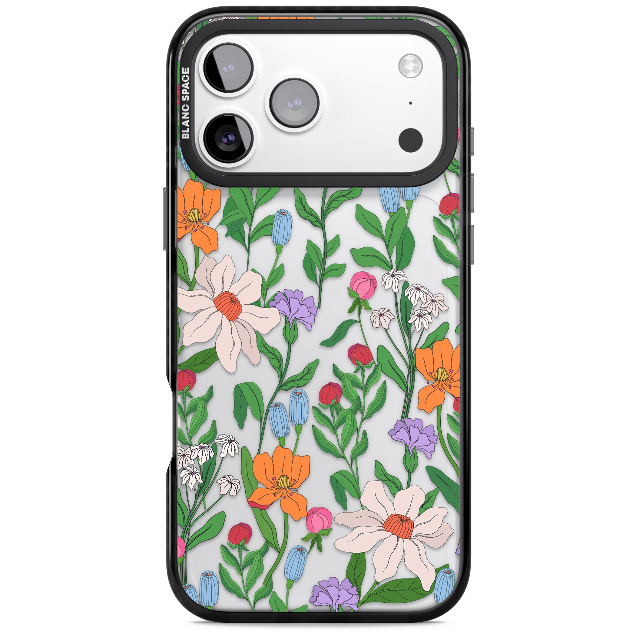 Full Bloom iPhone 17 Pro Max Impact Black Phone Case