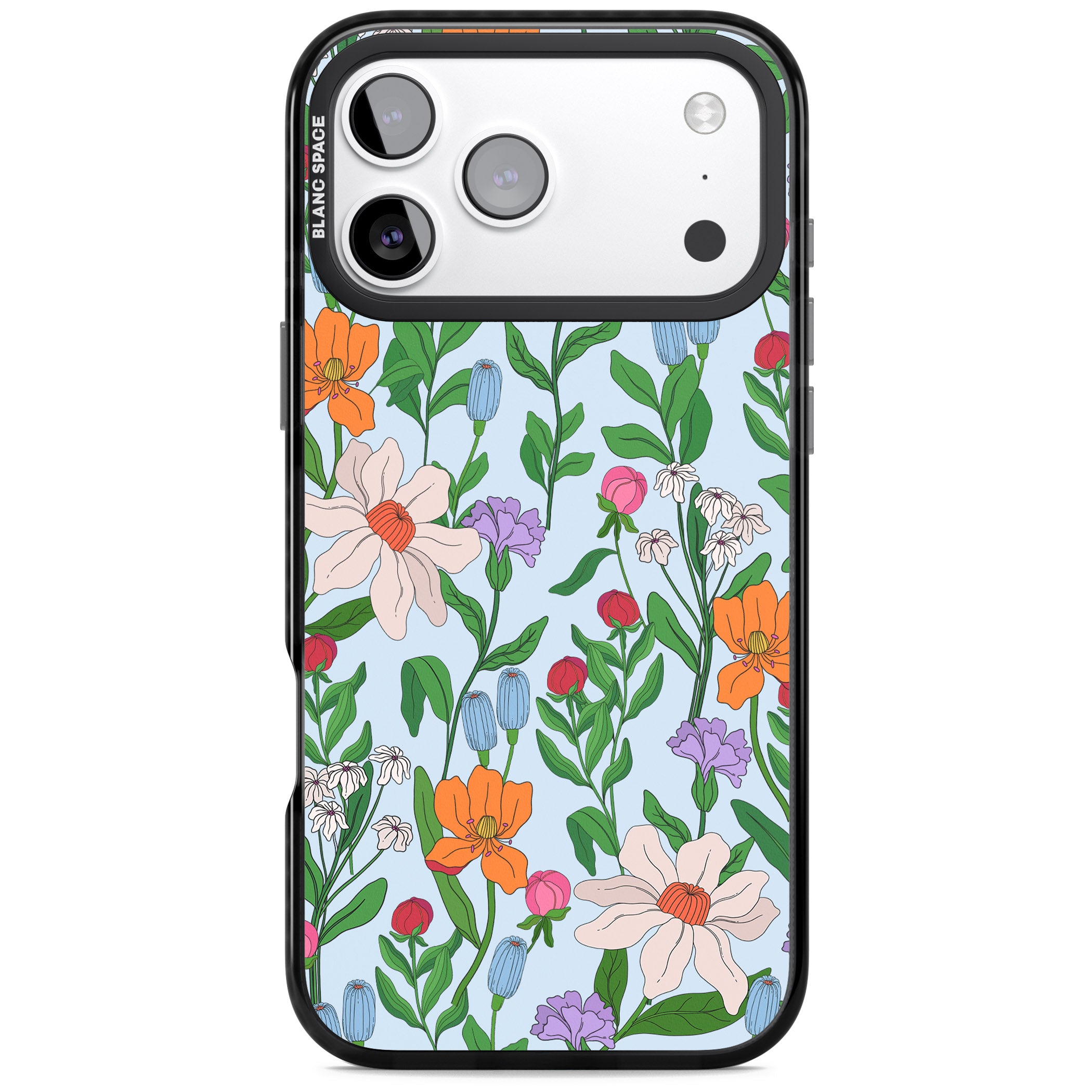 Full Bloom Background iPhone 17 Pro Max Impact Black Phone Case