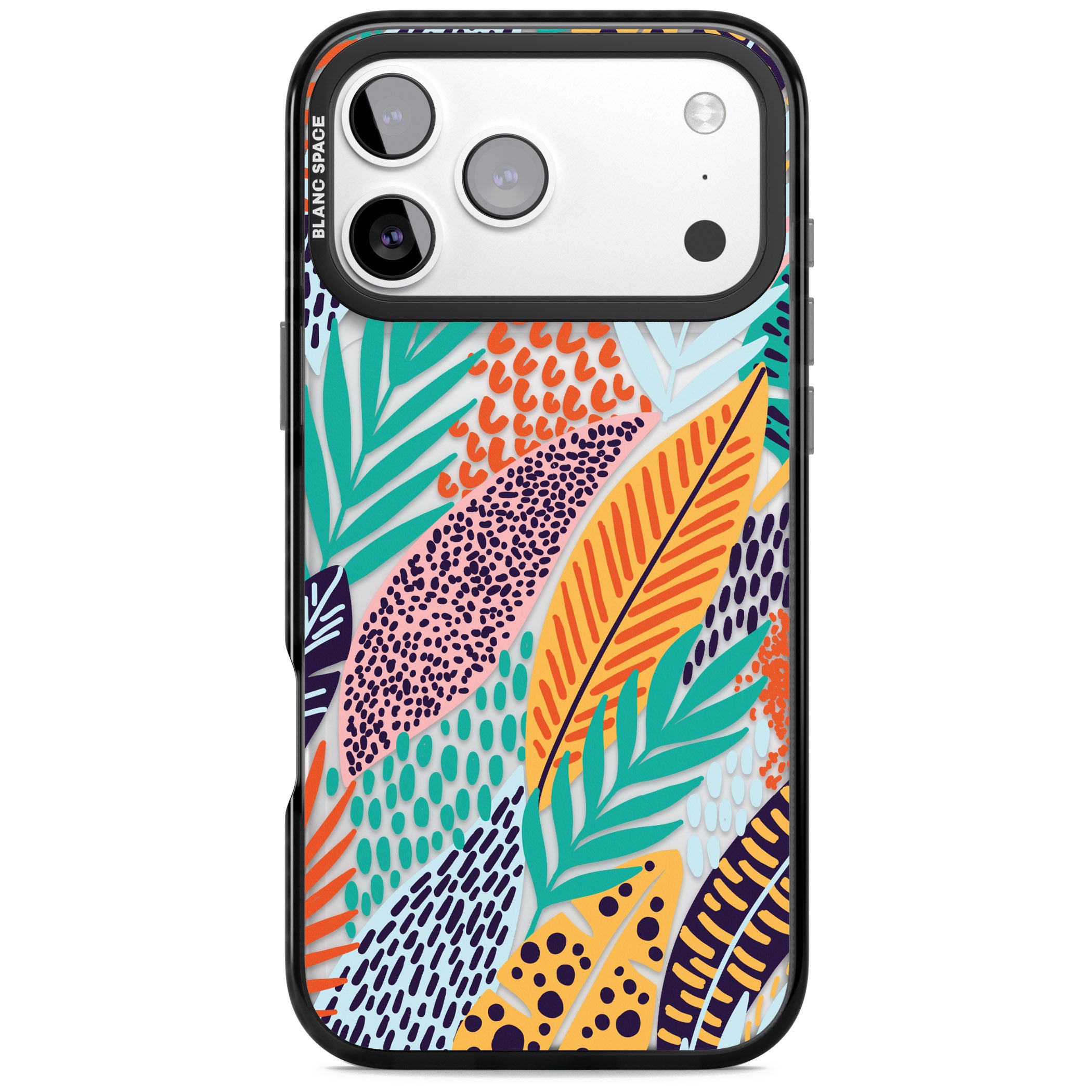 Colourful Leaves Mixture iPhone 17 Pro Max Impact Black Phone Case
