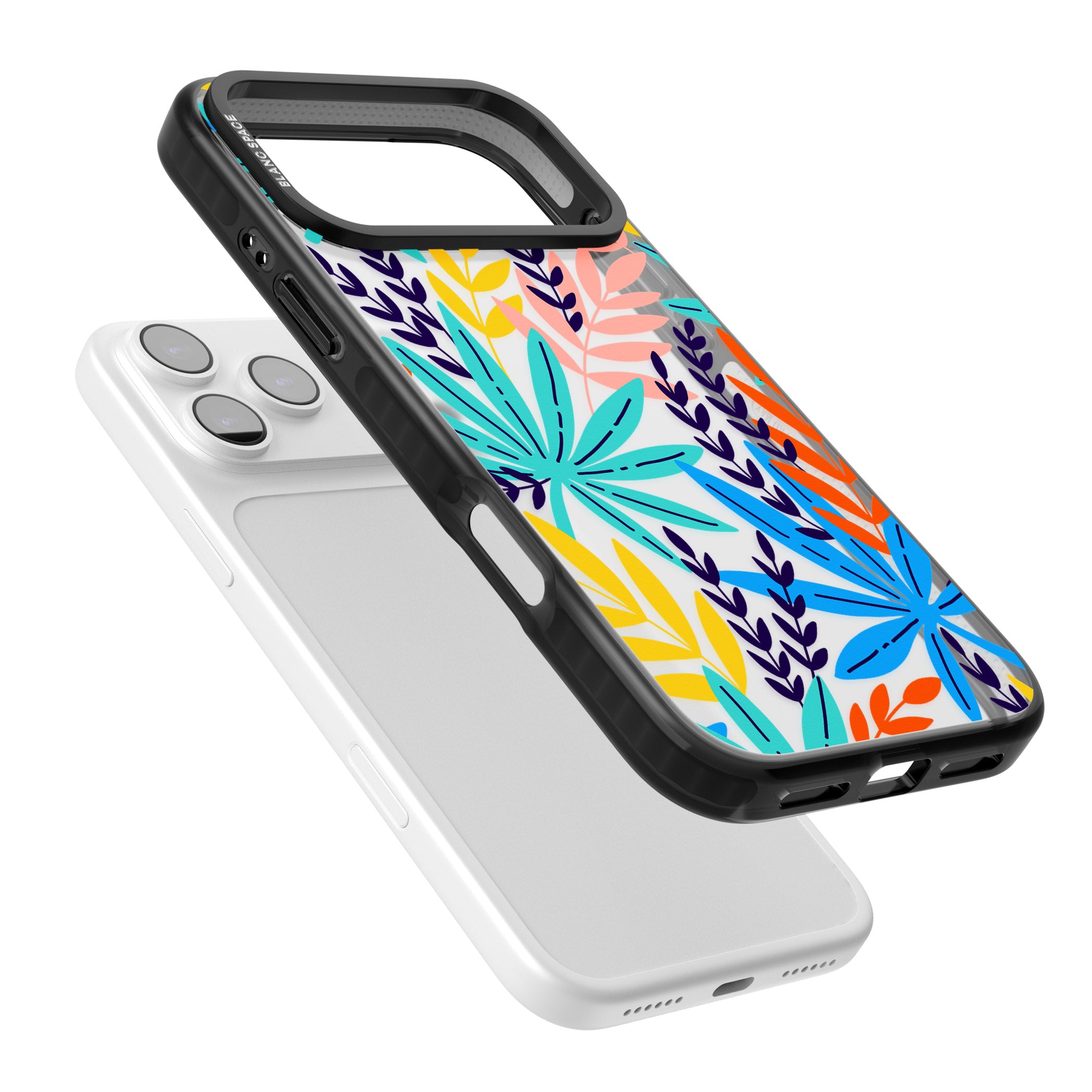 Tropical Palm Leaves iPhone 17 Pro Max Impact Black Phone Case Colours