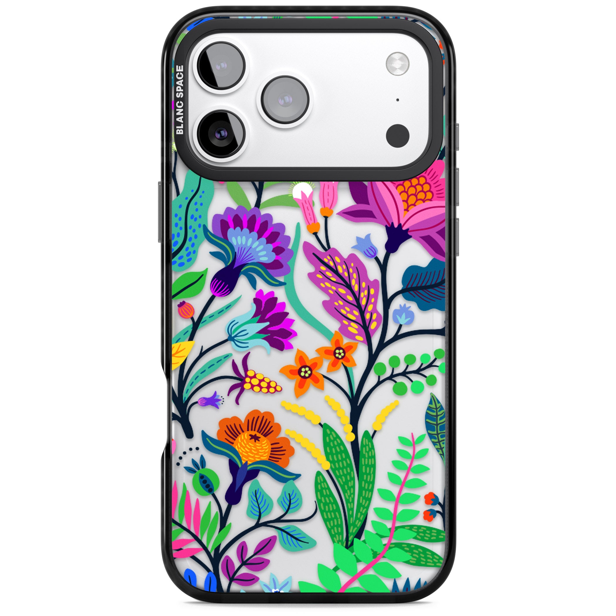Floral Vibe iPhone 17 Pro Max Impact Black Phone Case