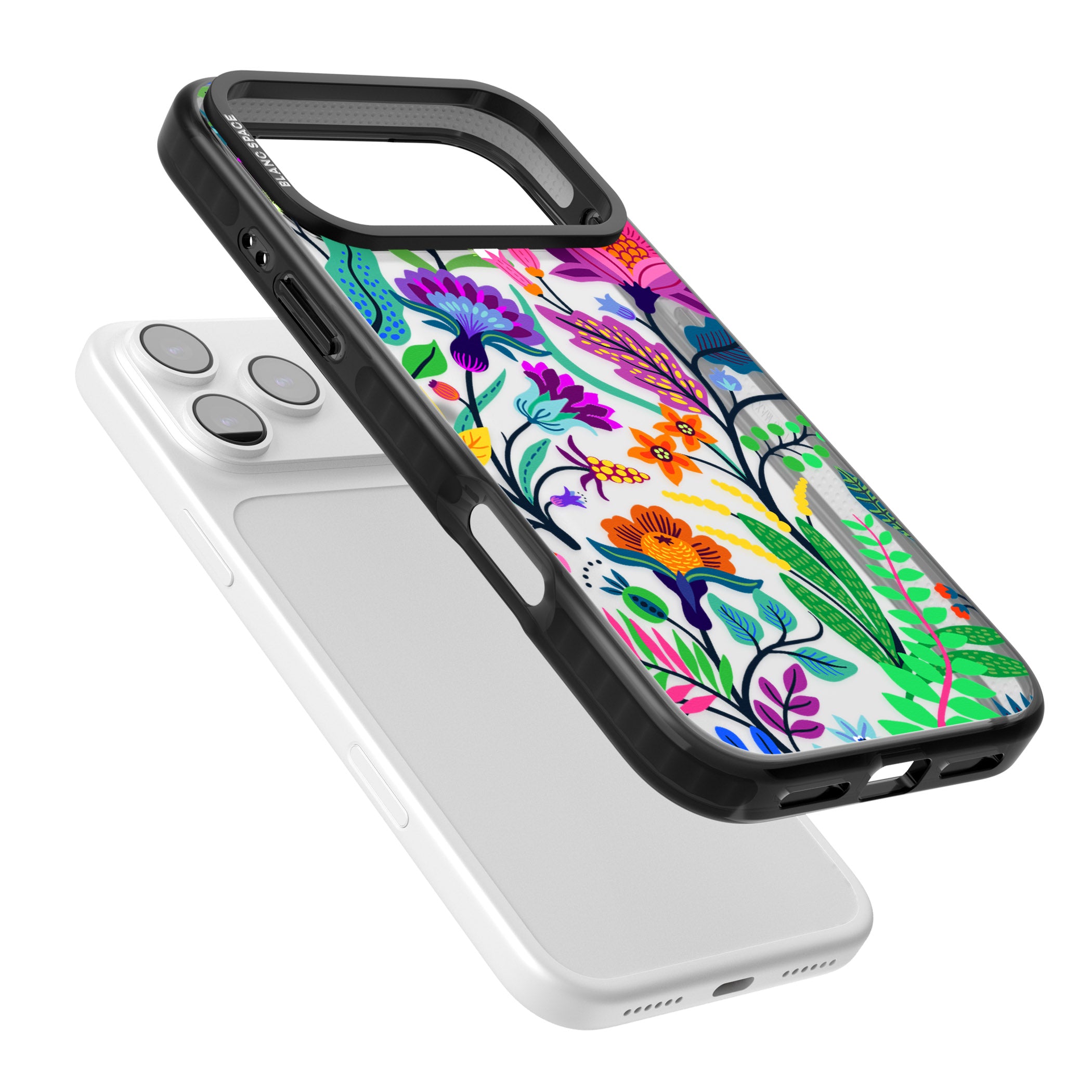 Floral Vibe iPhone 17 Pro Max Impact Black Phone Case Colours
