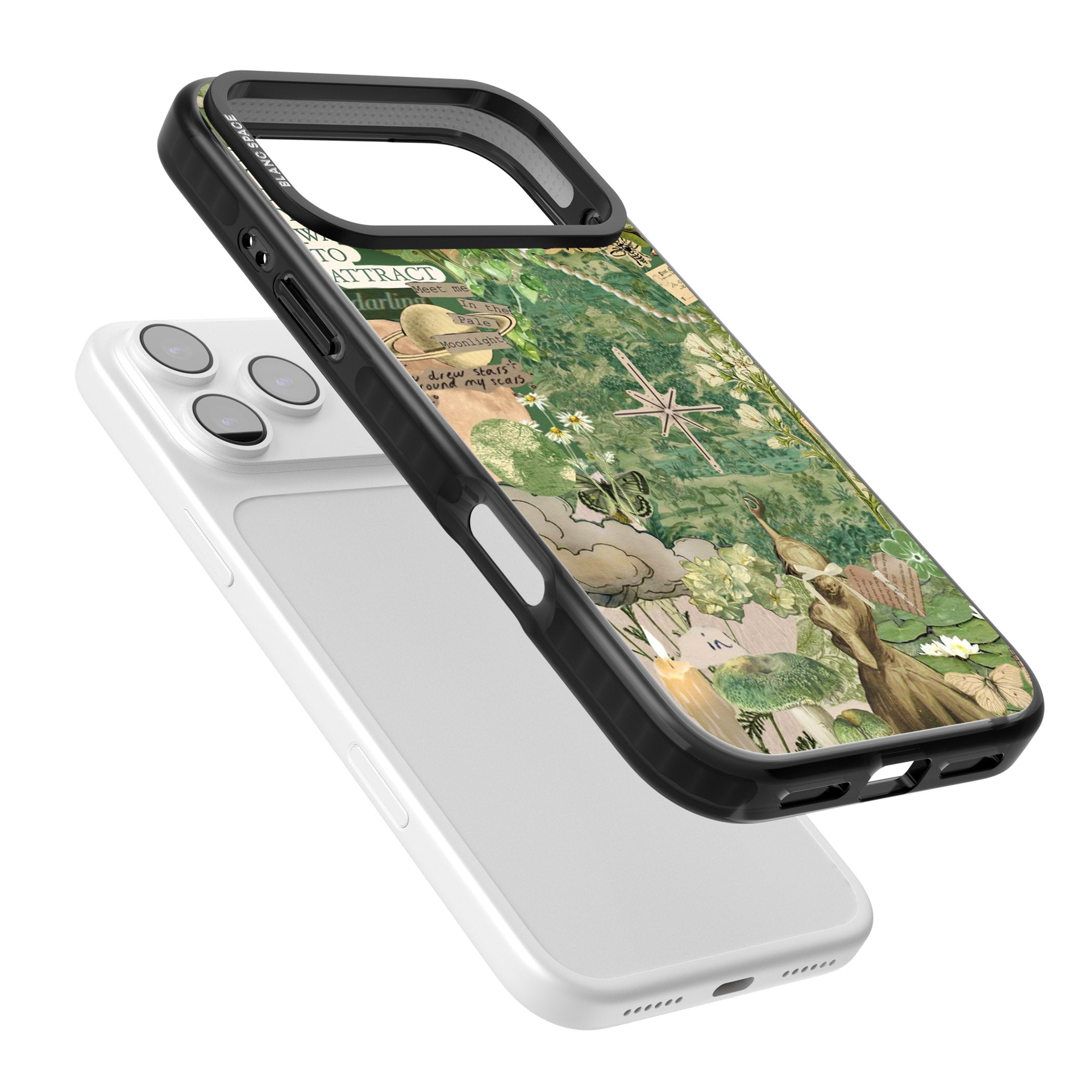 Green Vintage Collage iPhone 17 Pro Max Impact Black Phone Case Colours