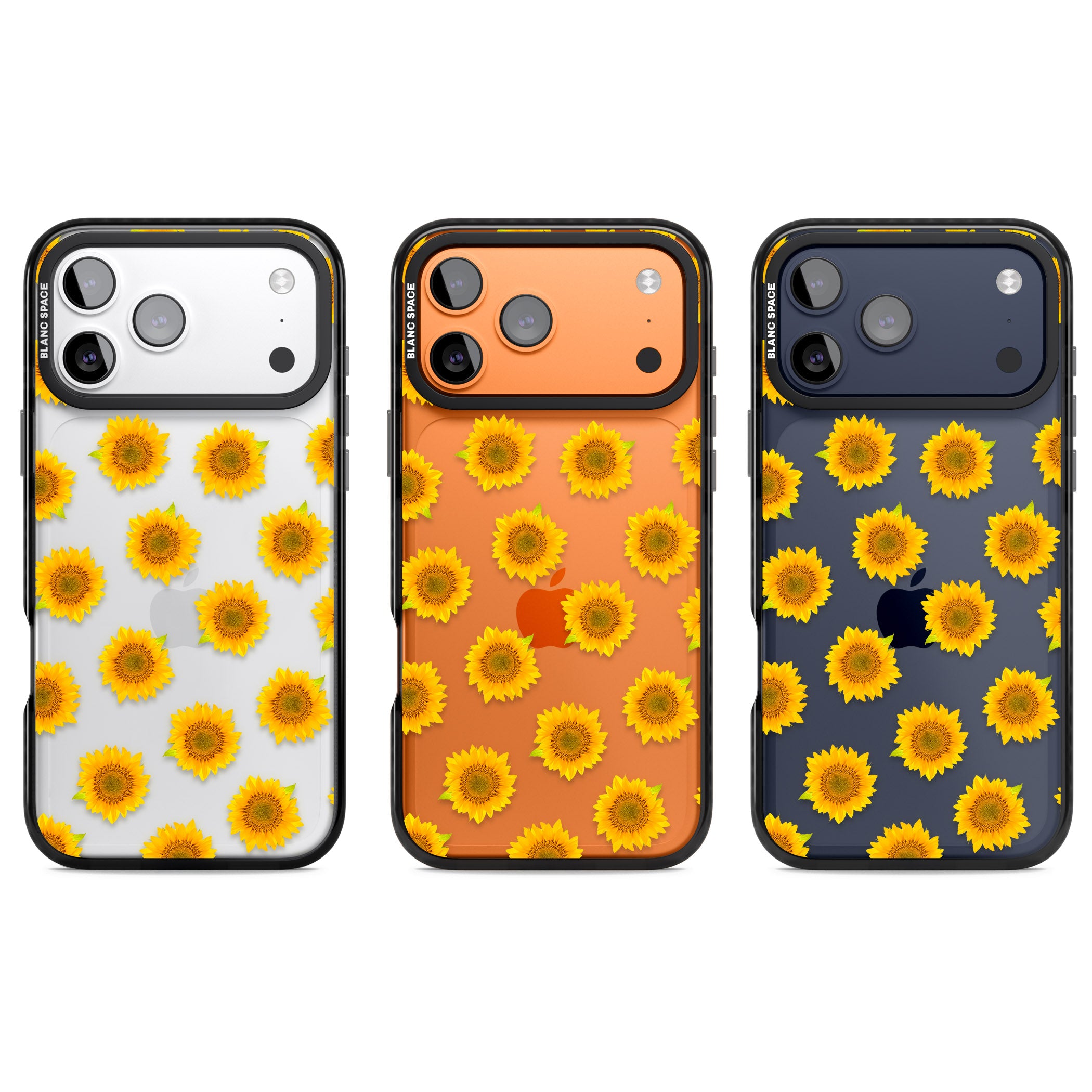 Sunflower Flourish iPhone 17 Pro Impact Black Phone Case APT Impact Protection