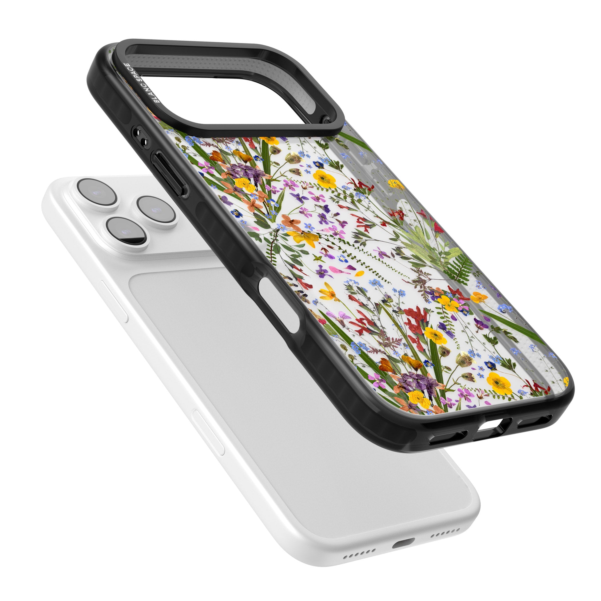 Wildflower & Leaves iPhone 17 Pro Max Impact Black Phone Case Colours
