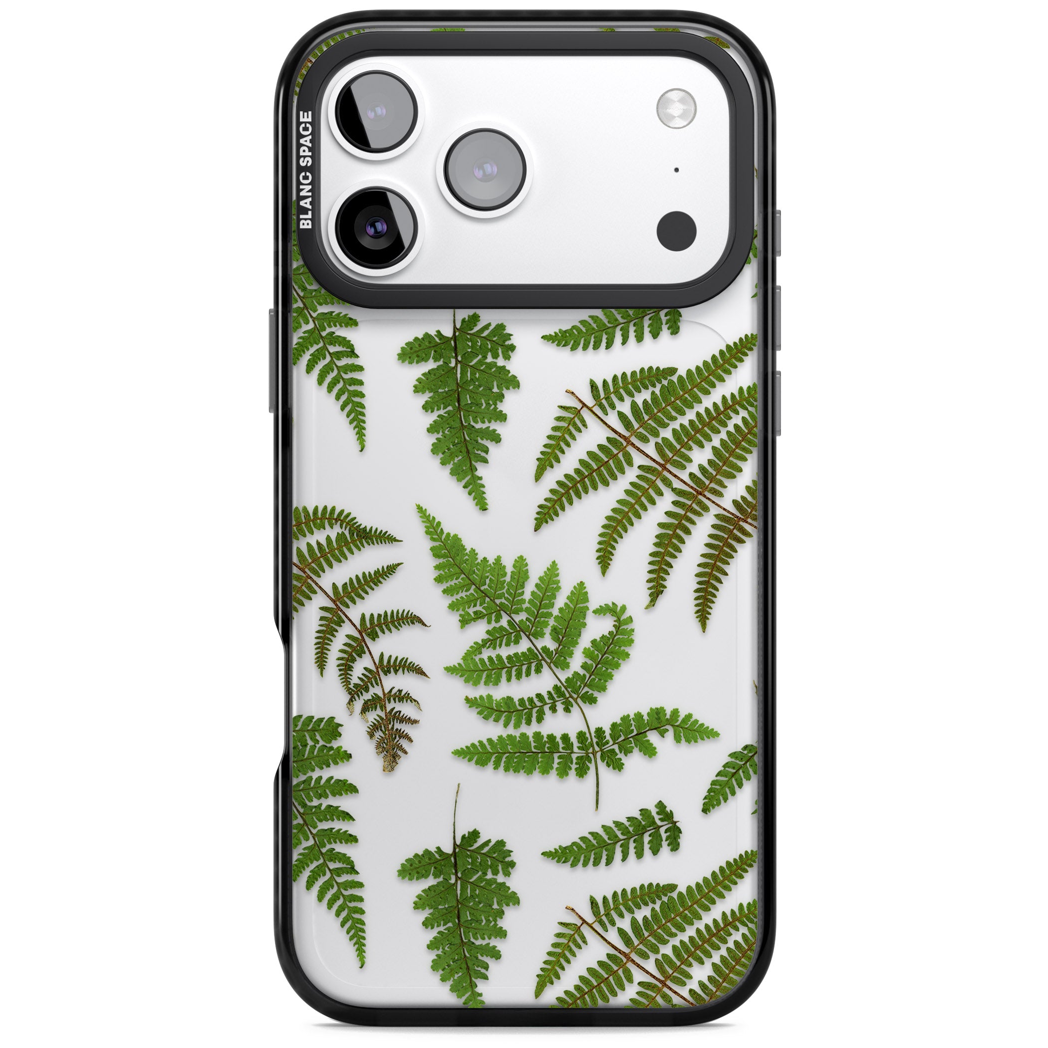 Leafy Ferns iPhone 17 Pro Max Impact Black Phone Case