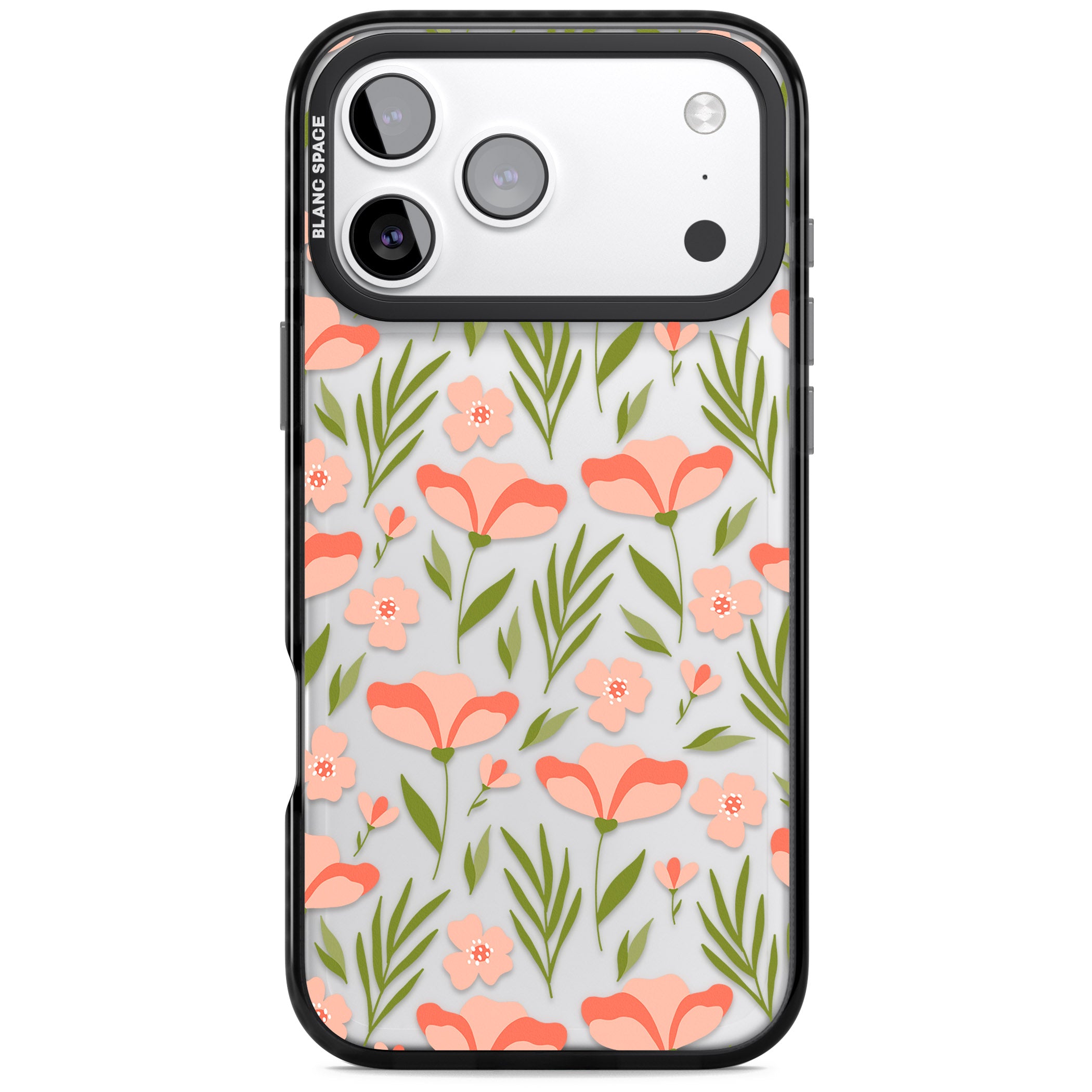 Blossom Bloom iPhone 17 Pro Max Impact Black Phone Case