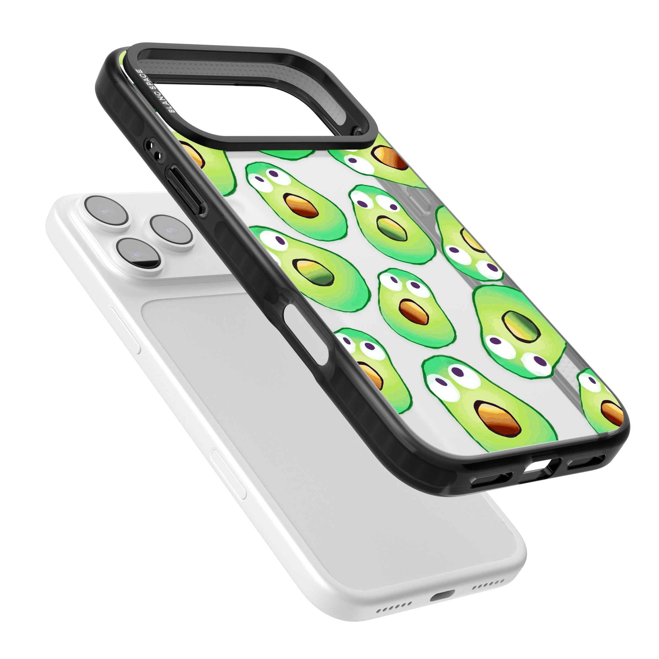 Shocked Avocados iPhone 17 Pro Max Impact Black Phone Case Colours