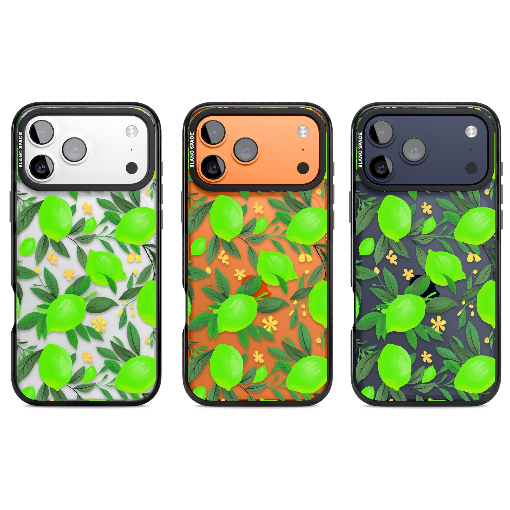 Lime Pattern iPhone 17 Pro Impact Black Phone Case APT Impact Protection