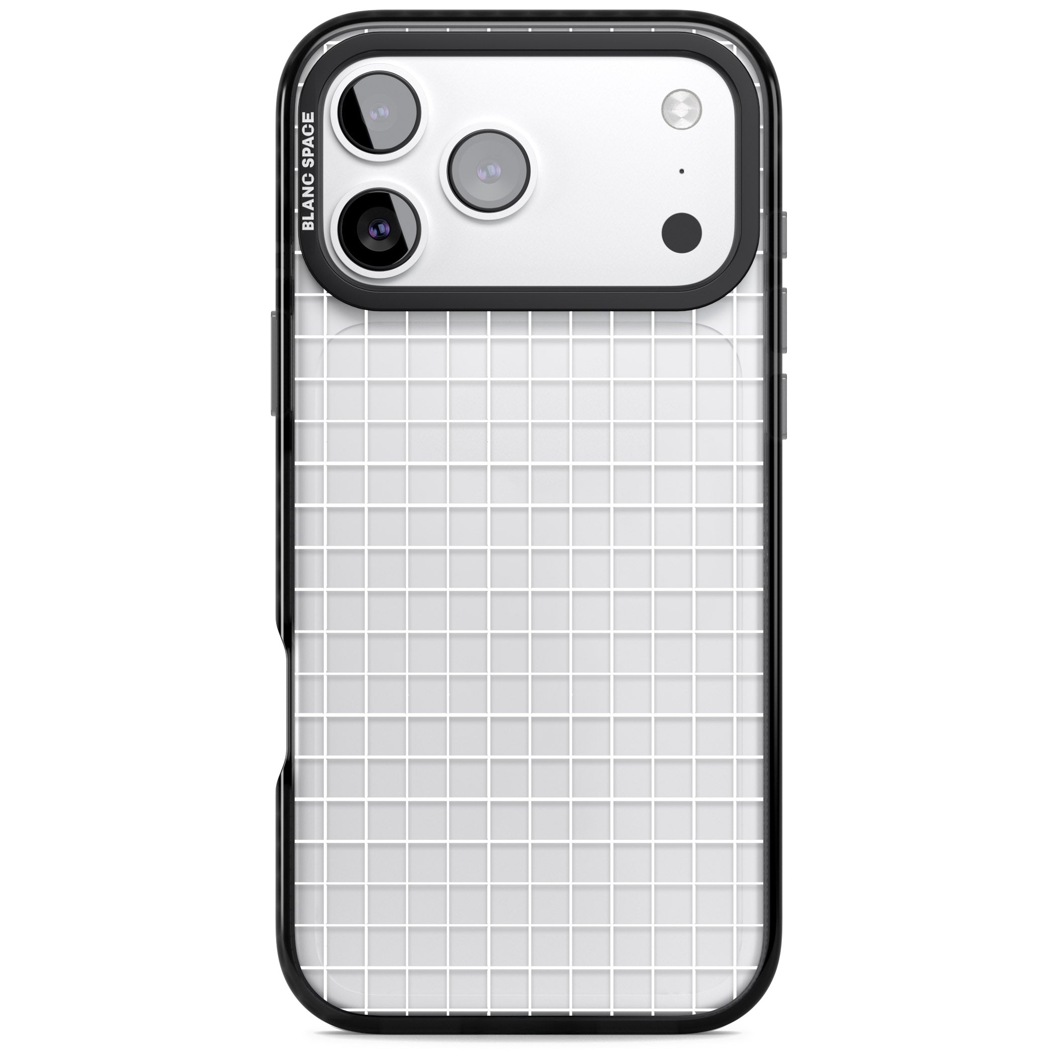 Modern Grid Pattern iPhone 17 Pro Max Impact Black Phone Case