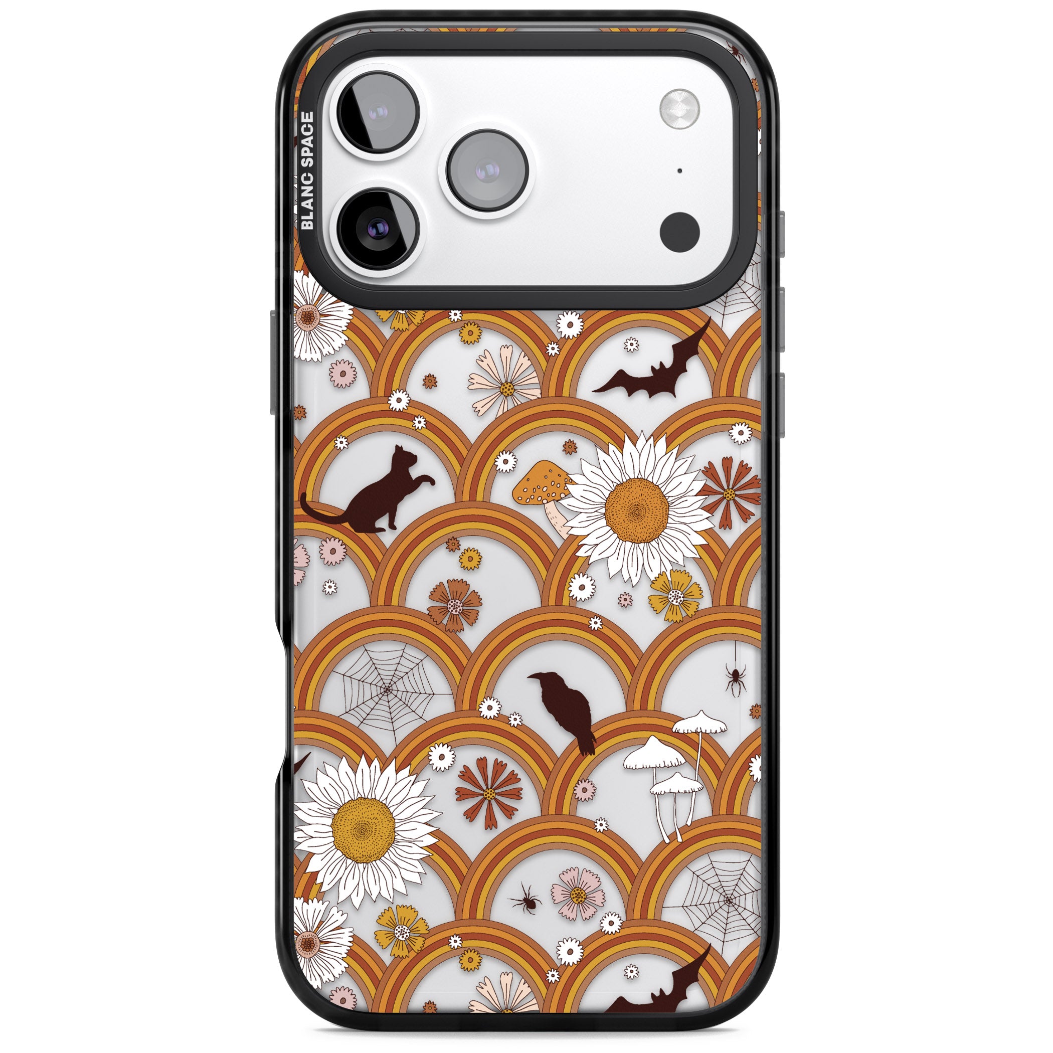 Halloween Rainbows iPhone 17 Pro Max Impact Black Phone Case