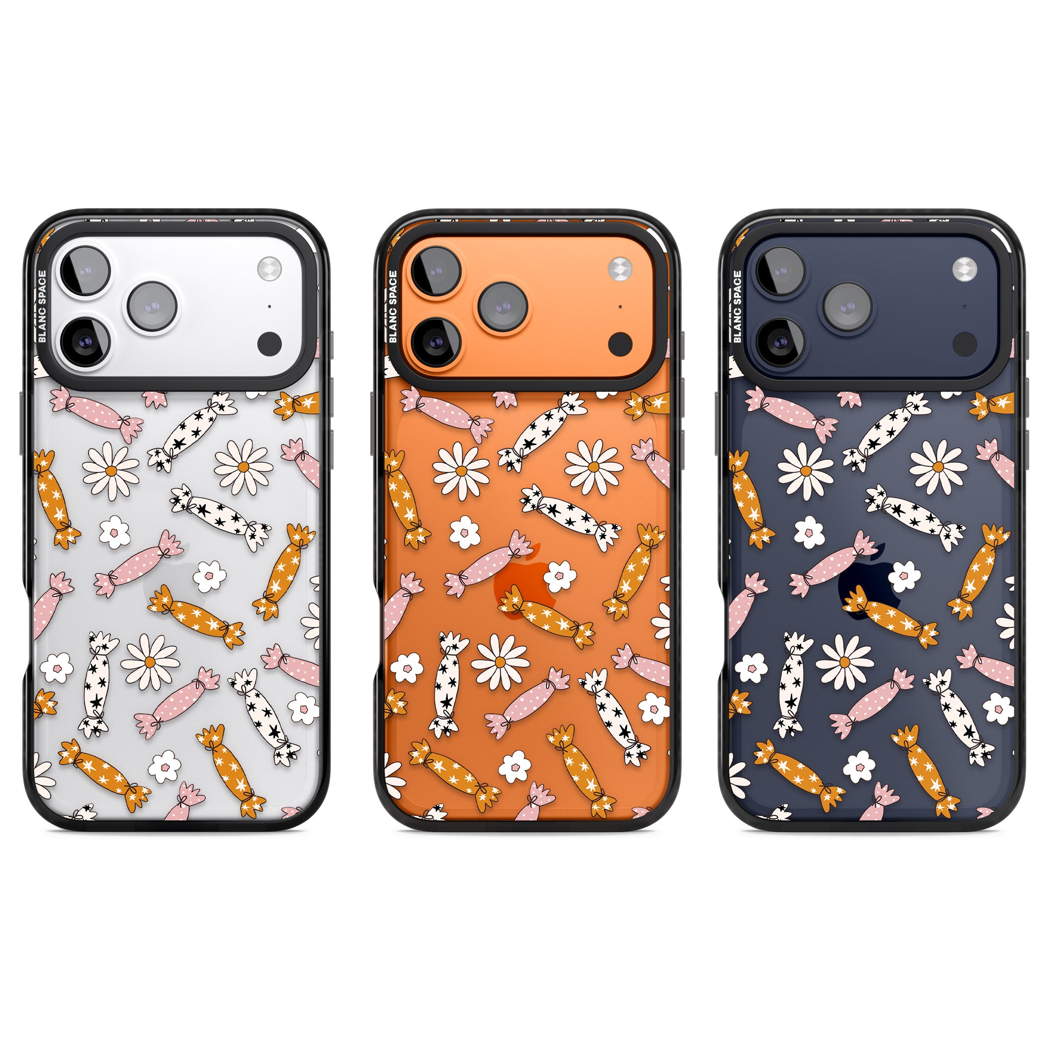 Floral Candy iPhone 17 Pro Impact Black Phone Case APT Impact Protection