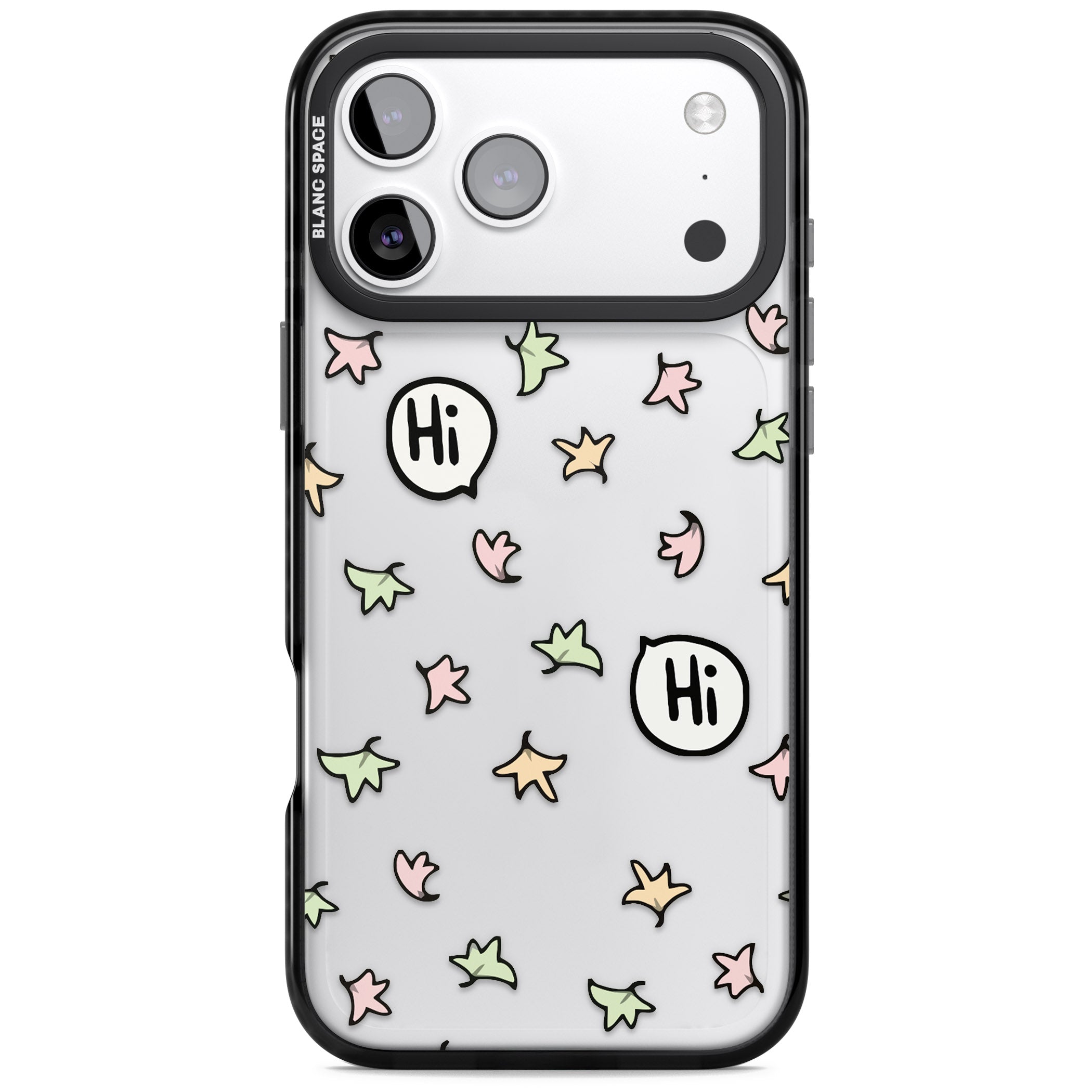 Heartstopper Leaves Pattern iPhone 17 Pro Max Impact Black Phone Case