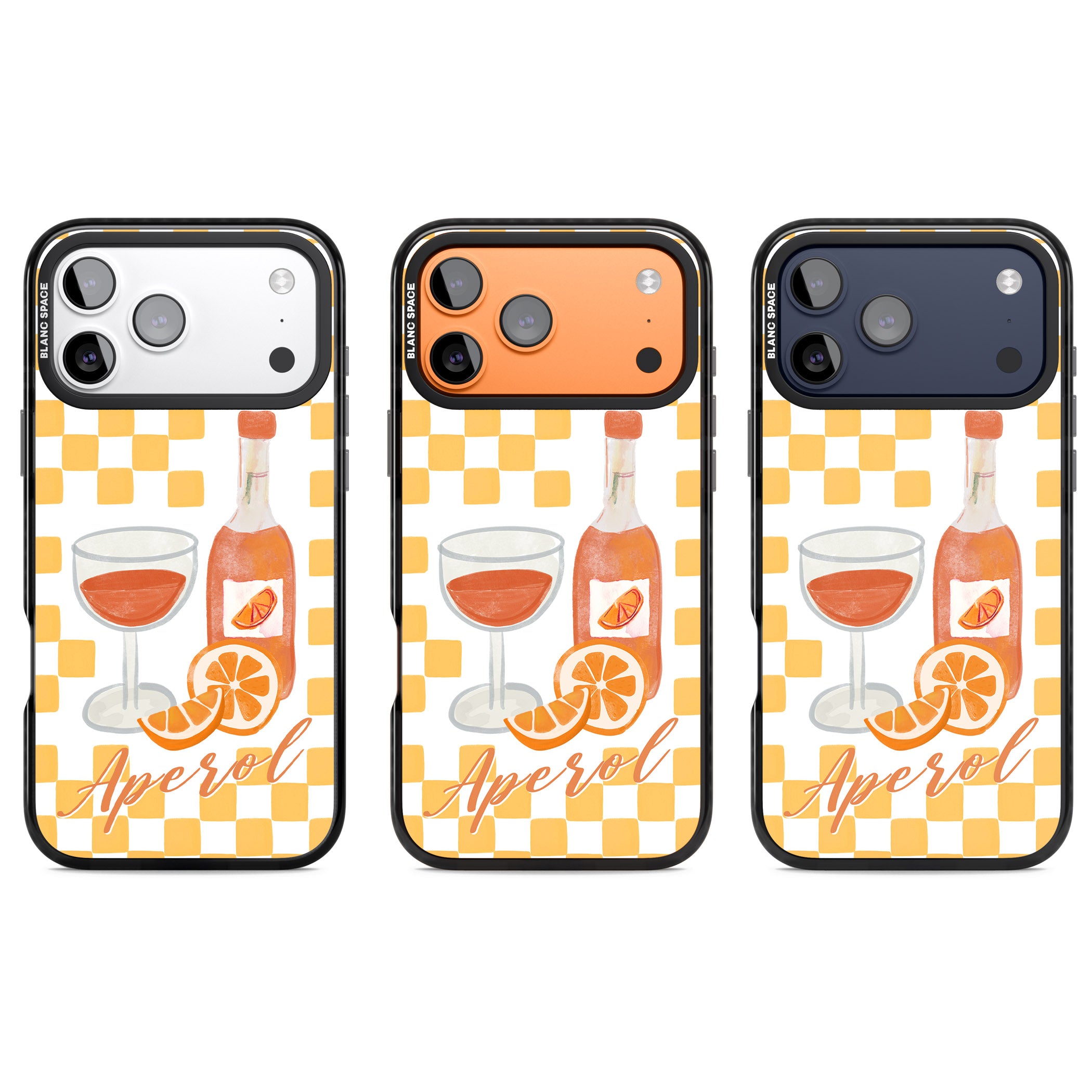 Checked Spritz iPhone 17 Pro Impact Black Phone Case APT Impact Protection