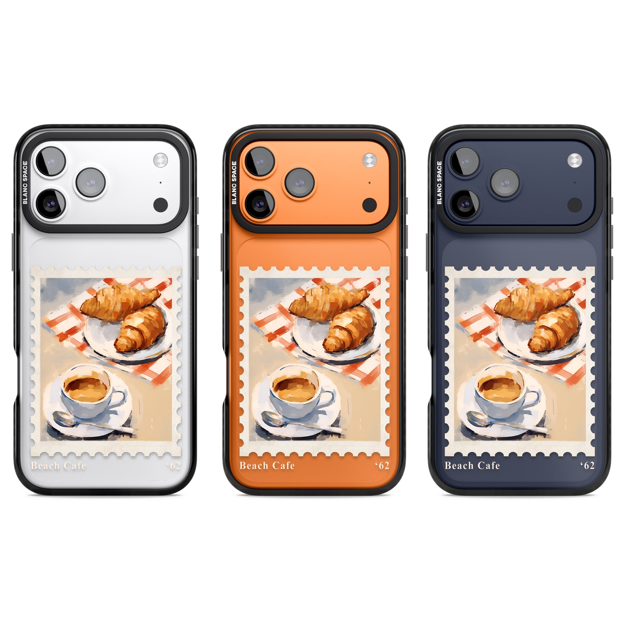 Cafe Stamp iPhone 17 Pro Impact Black Phone Case APT Impact Protection