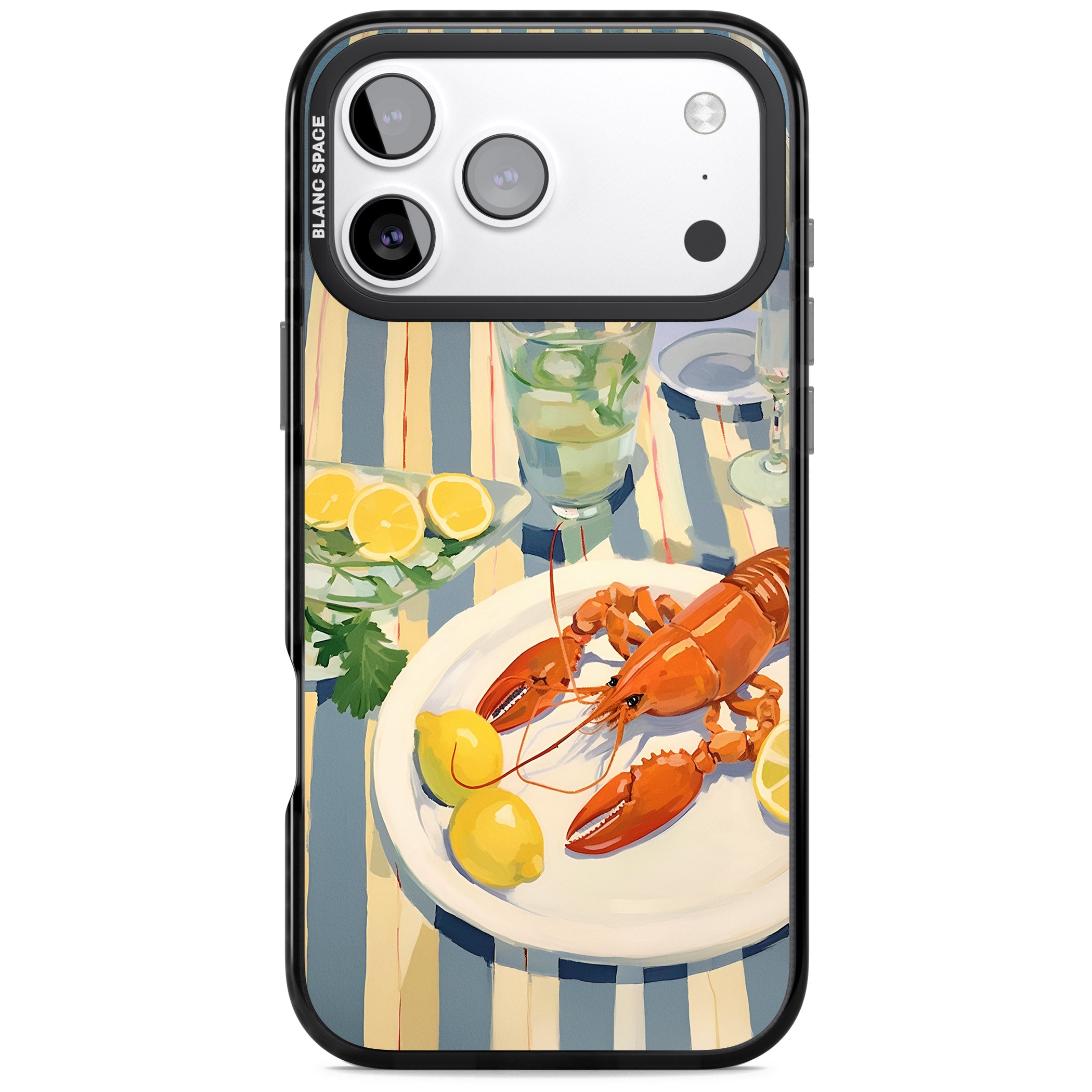 Lobster & Lemons iPhone 17 Pro Max Impact Black Phone Case