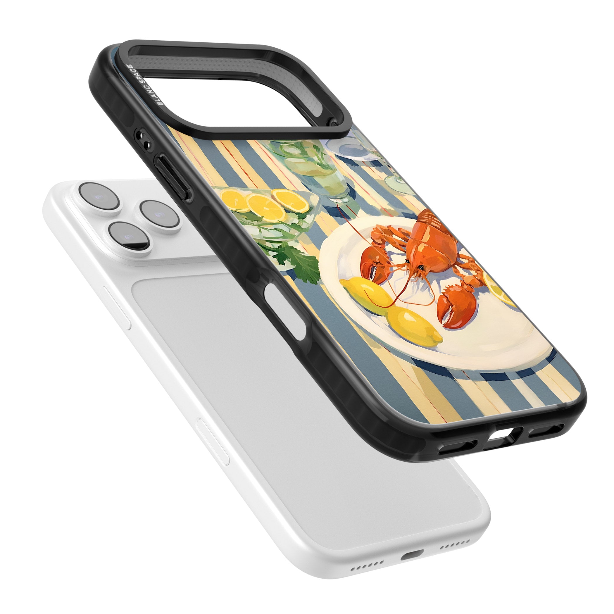 Lobster & Lemons iPhone 17 Pro Max Impact Black Phone Case Colours