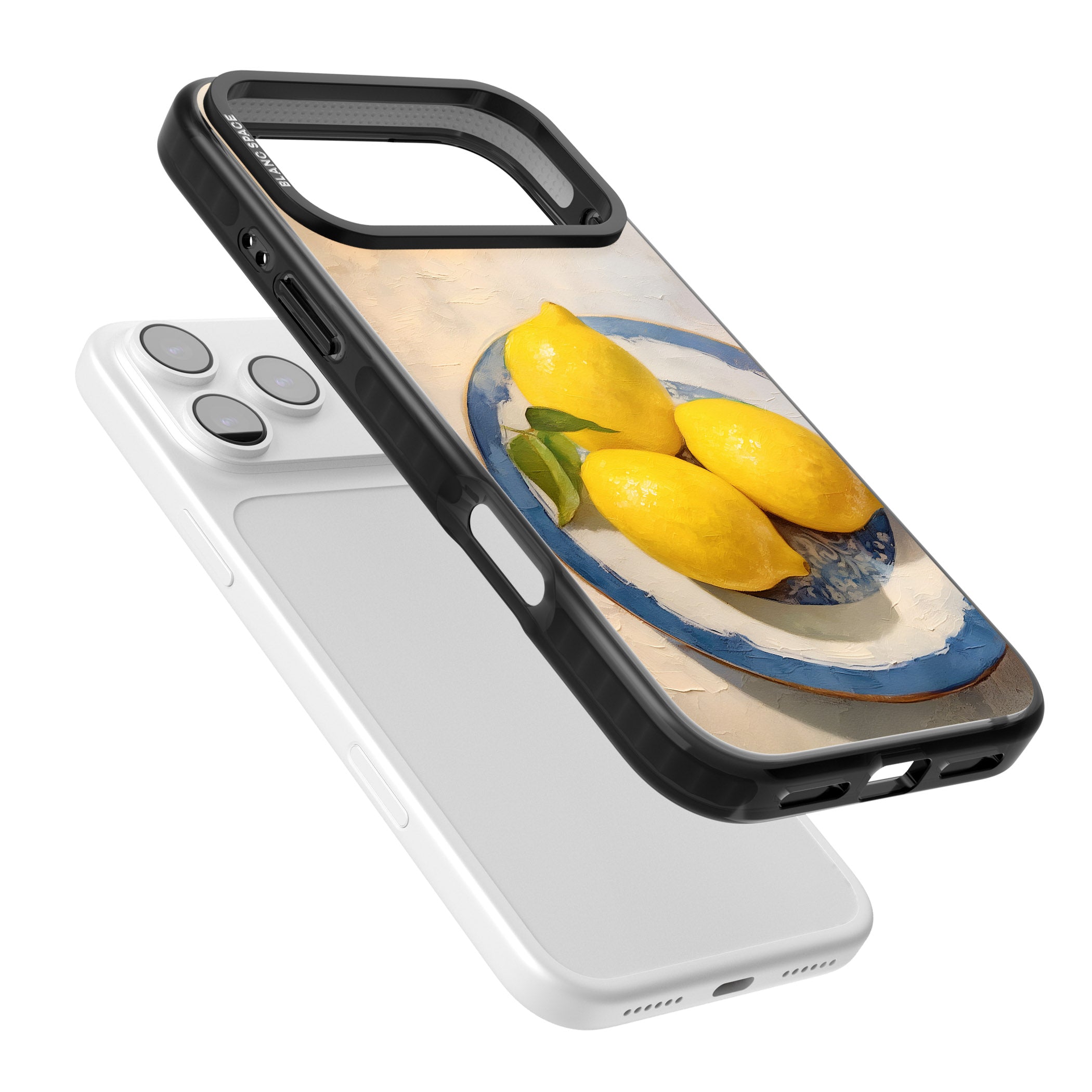 Lemons on Porcelain iPhone 17 Pro Max Impact Black Phone Case Colours