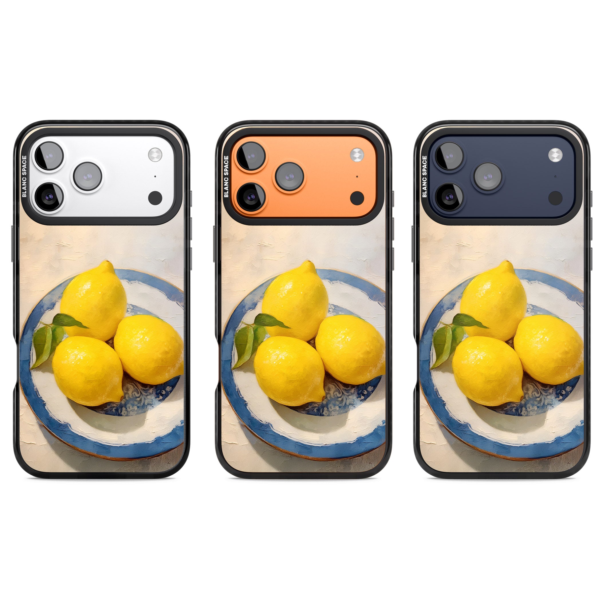 Lemons on Porcelain iPhone 17 Pro Impact Black Phone Case APT Impact Protection