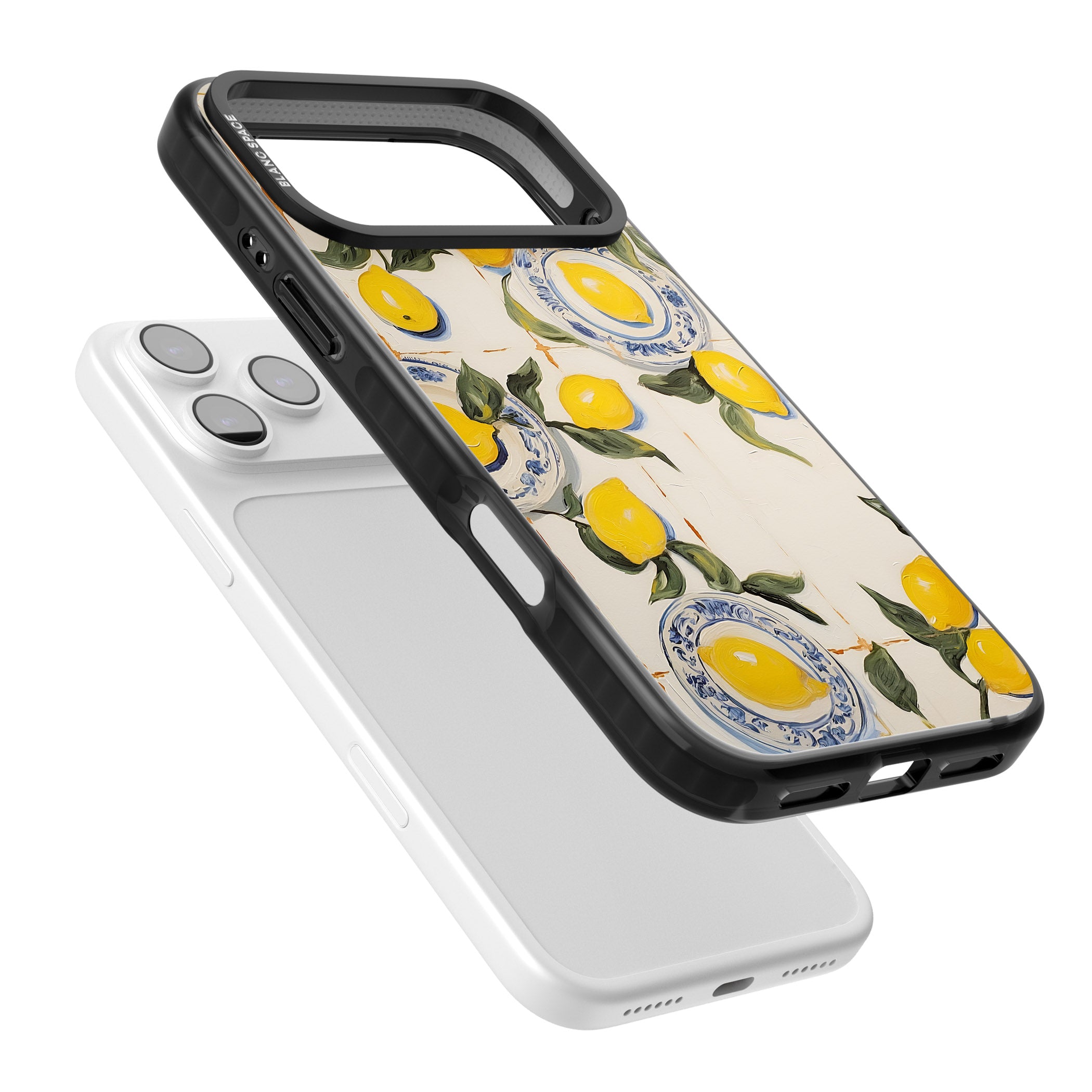 Lemons & Porcelain iPhone 17 Pro Max Impact Black Phone Case Colours