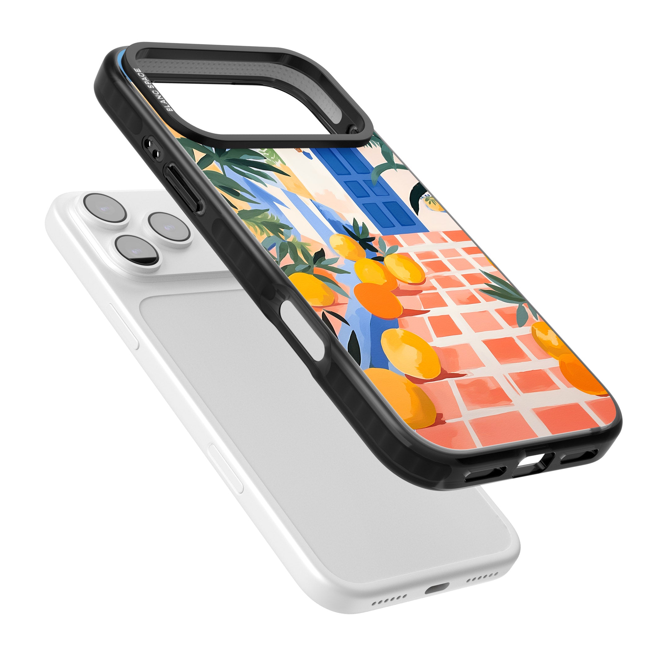Greek Courtyard iPhone 17 Pro Max Impact Black Phone Case Colours