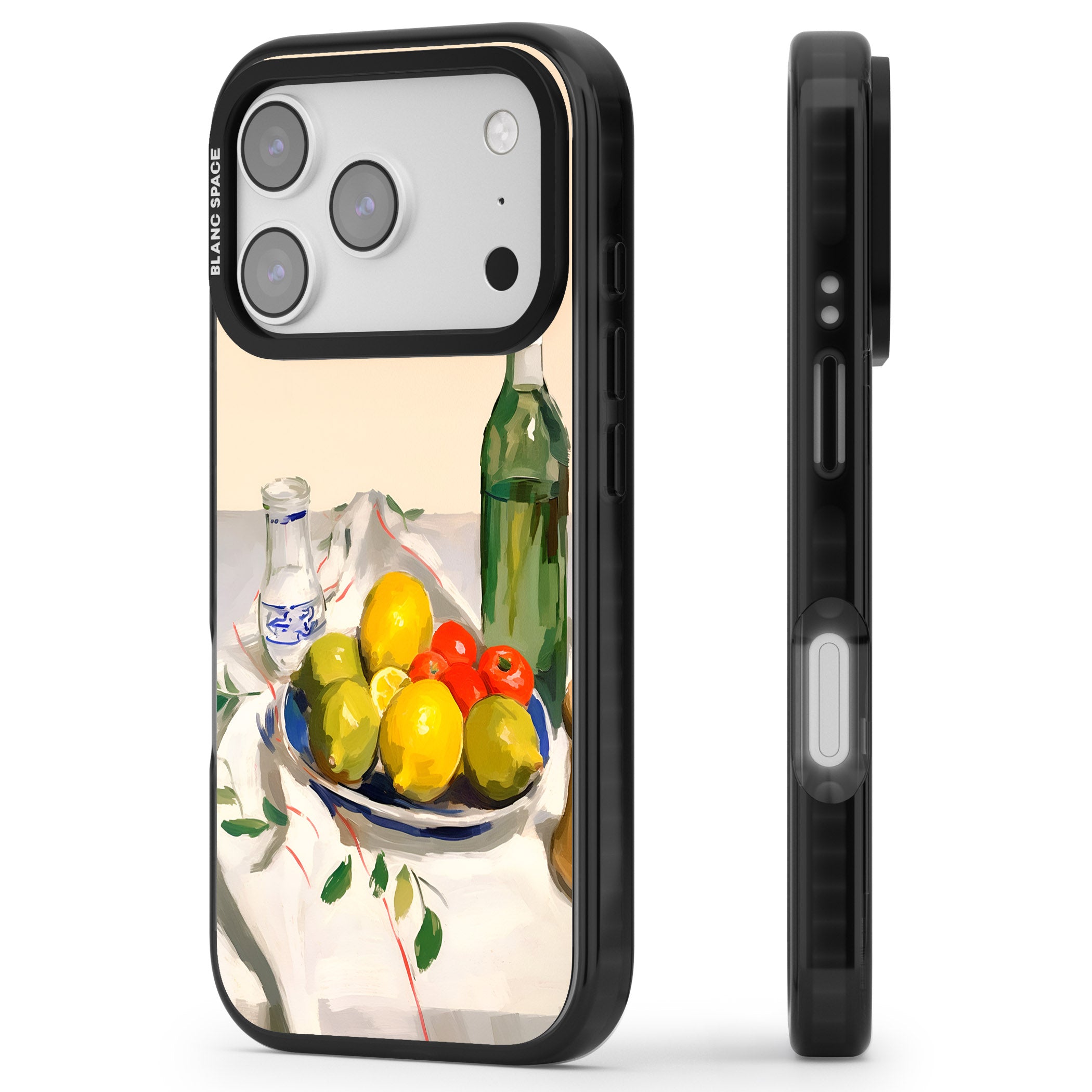 Mediterranean Fruit Salad iPhone 17 Pro Max Impact Black Phone Case Side Profile