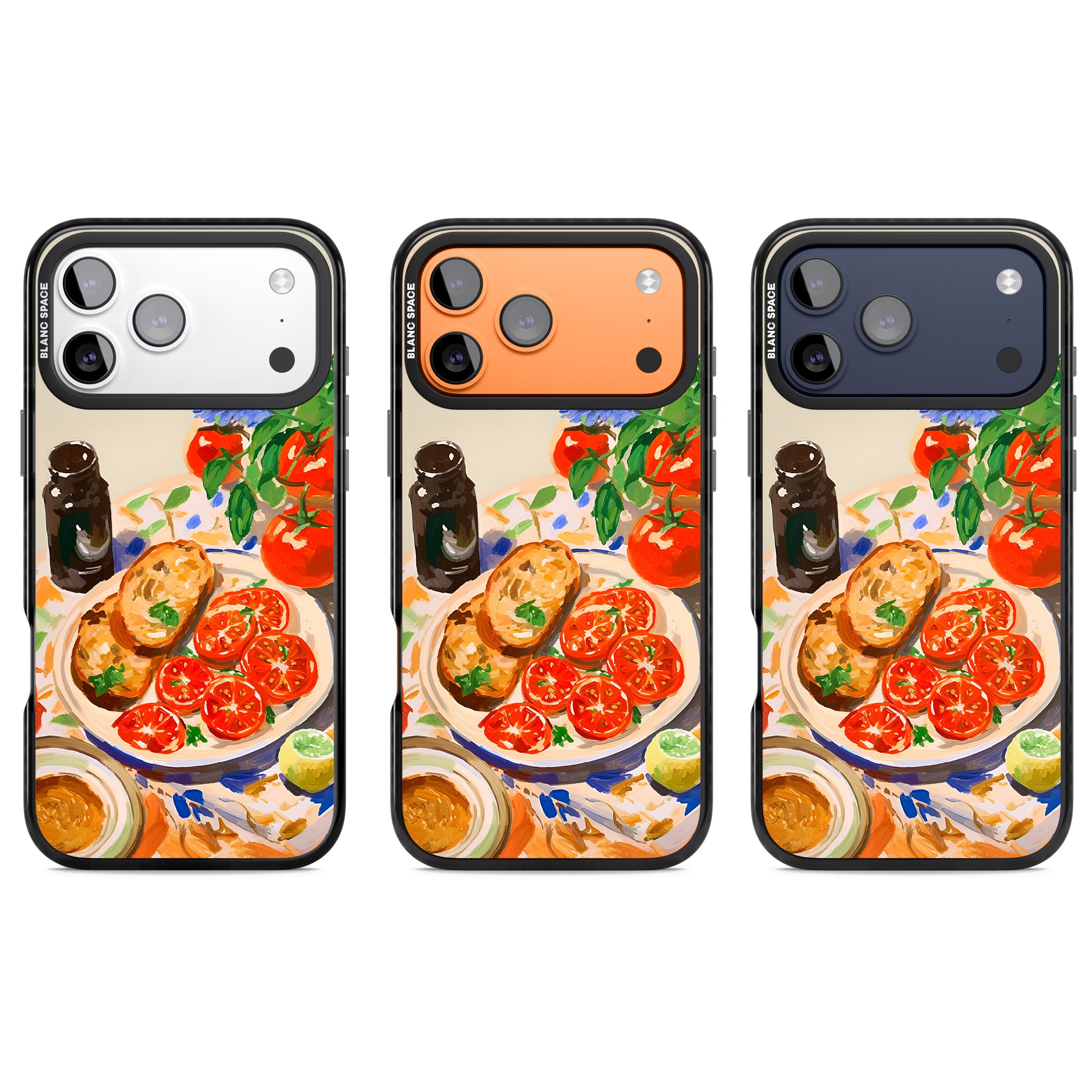 Bruschetta & Tomatoes iPhone 17 Pro Impact Black Phone Case APT Impact Protection