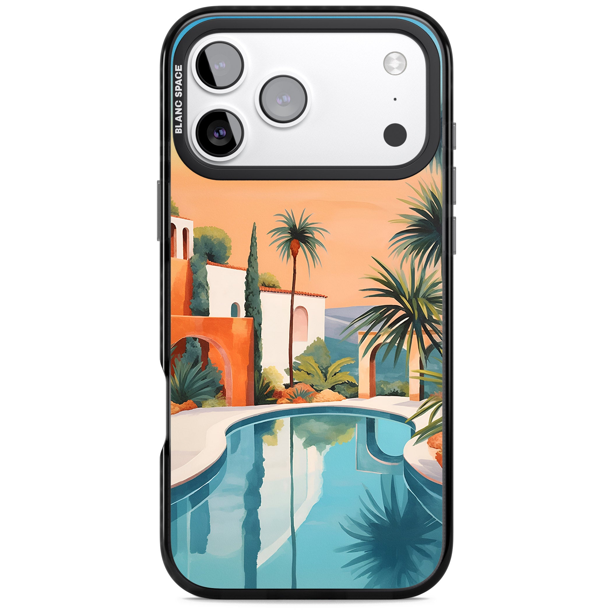 Villa Sunset iPhone 17 Pro Max Impact Black Phone Case