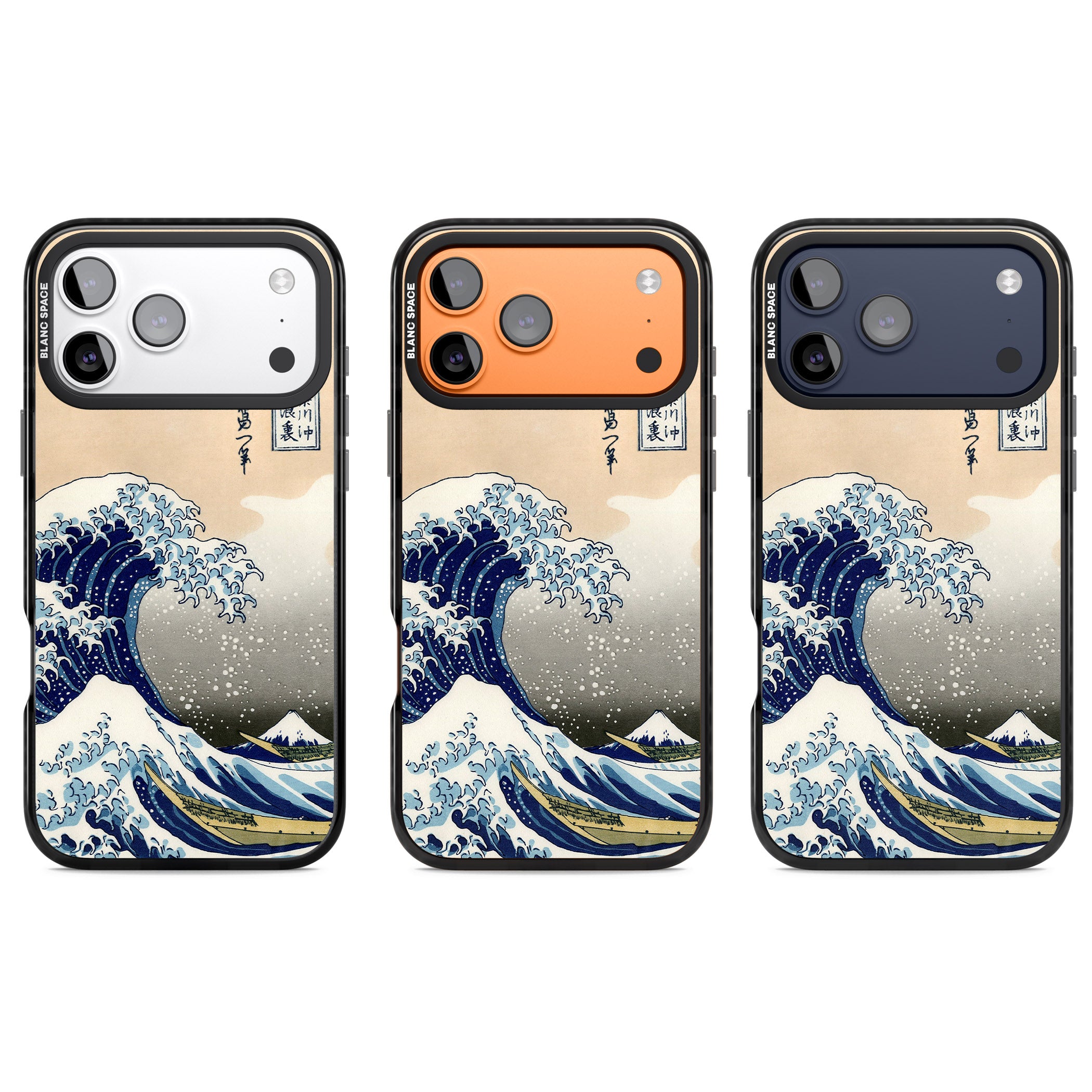 Great Wave iPhone 17 Pro Impact Black Phone Case APT Impact Protection
