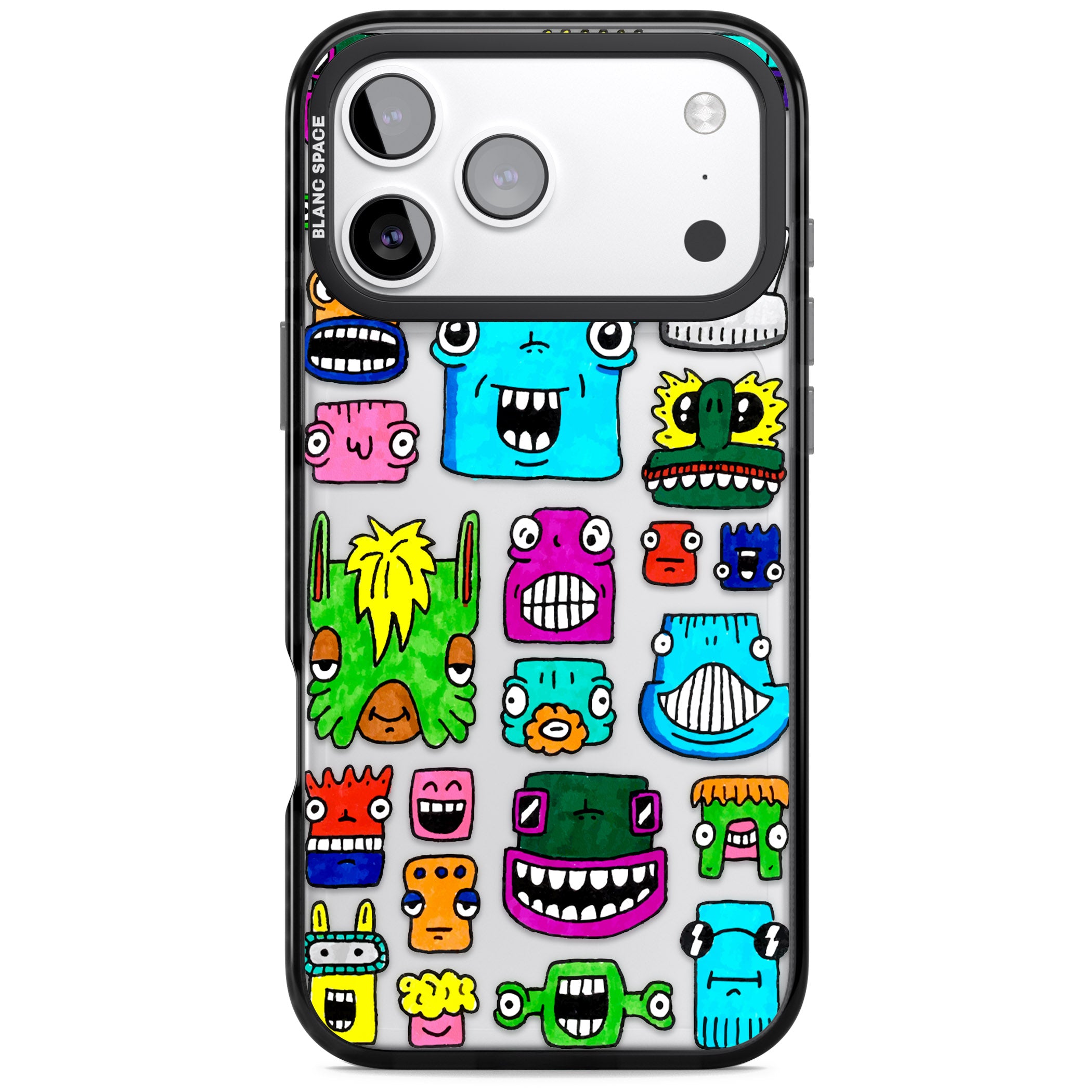 Burst Heads Colour iPhone 17 Pro Max Impact Black Phone Case