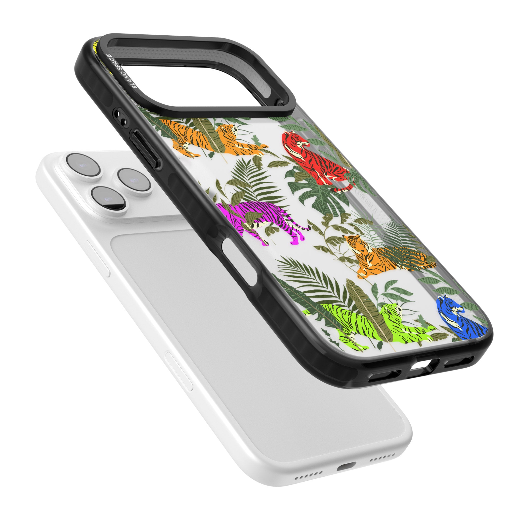 Colorful Jungle Tiger iPhone 17 Pro Max Impact Black Phone Case Colours