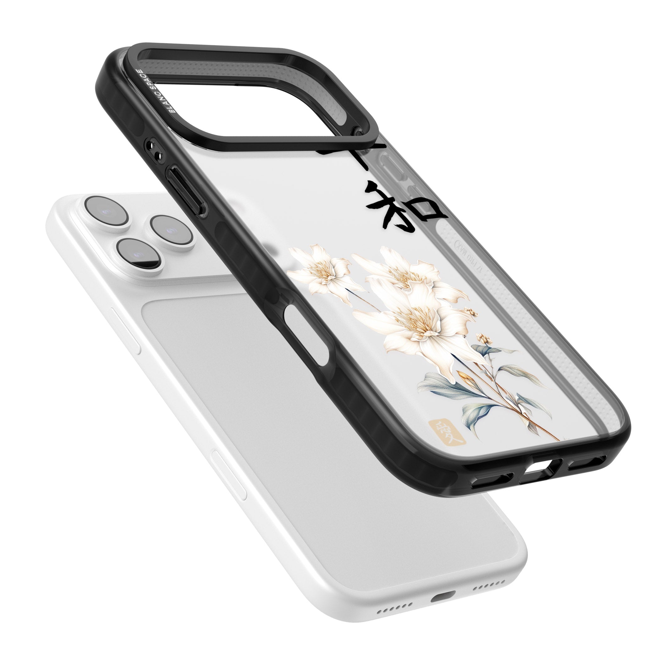 Peace And Flowers iPhone 17 Pro Max Impact Black Phone Case Colours