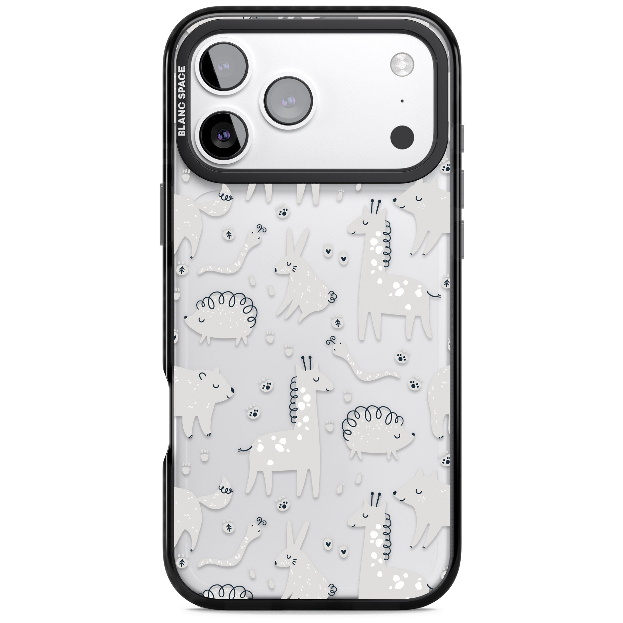 Monochrome Animal Party iPhone 17 Pro Max Impact Black Phone Case