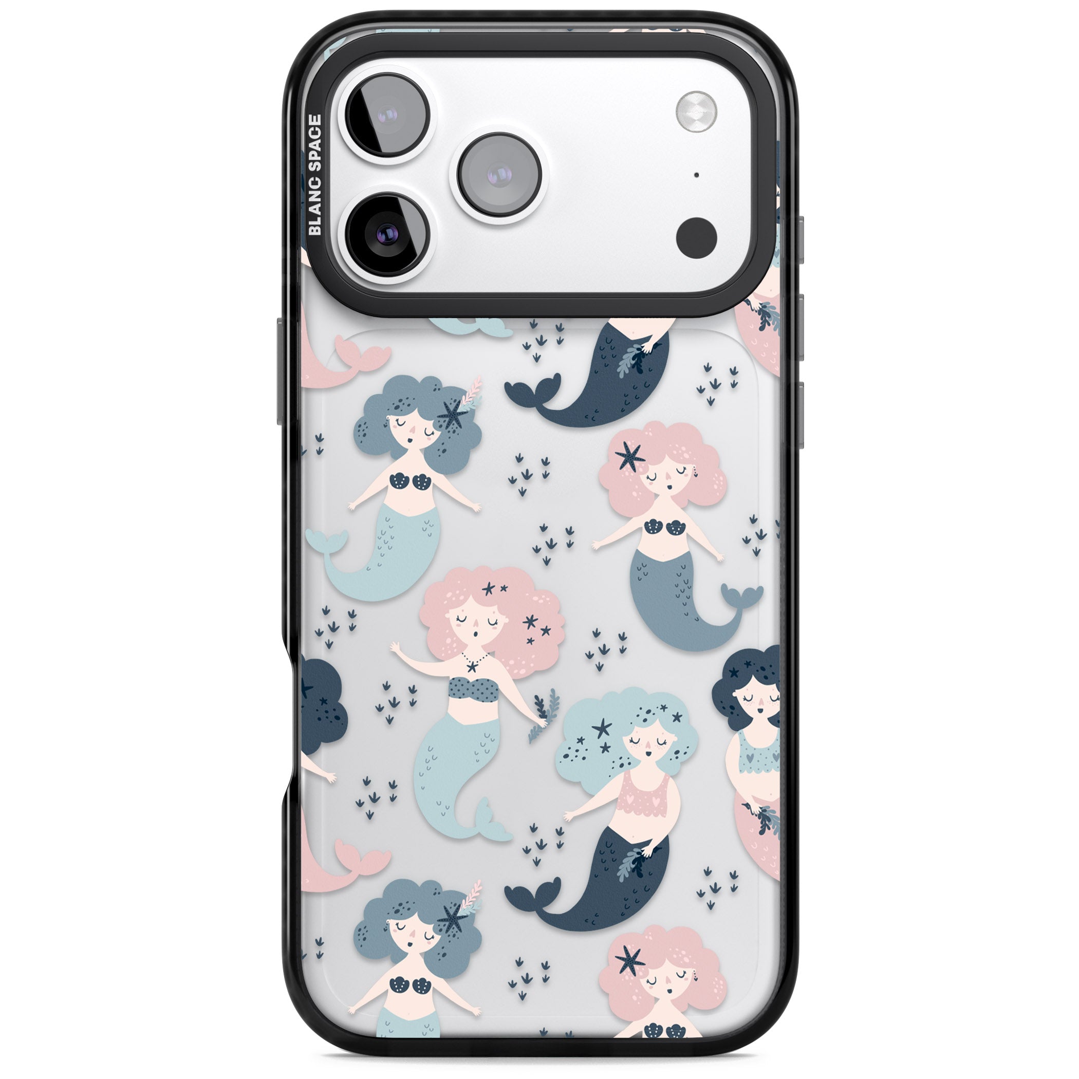Pastel Mermaids iPhone 17 Pro Max Impact Black Phone Case