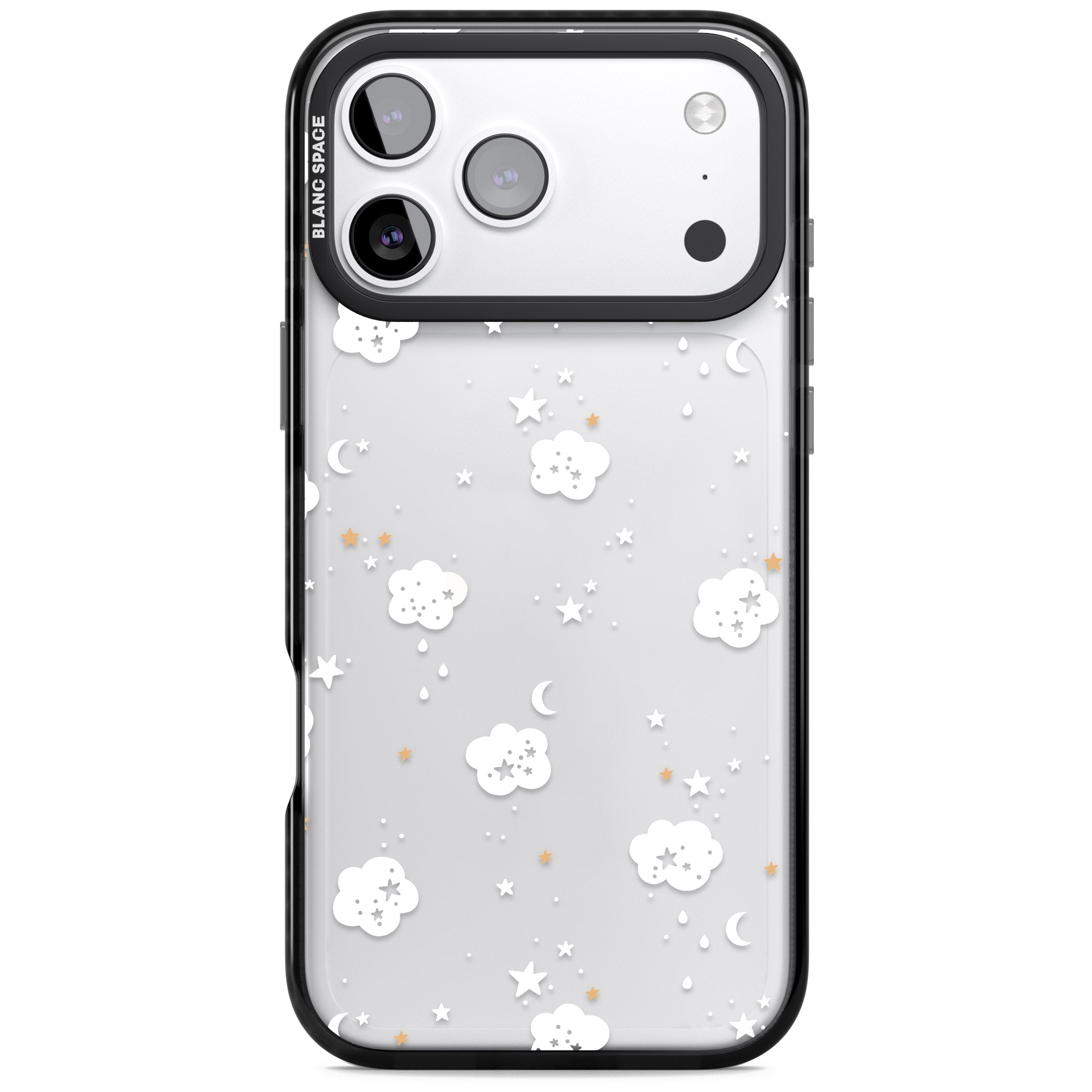 Starry Night Cloud iPhone 17 Pro Max Impact Black Phone Case
