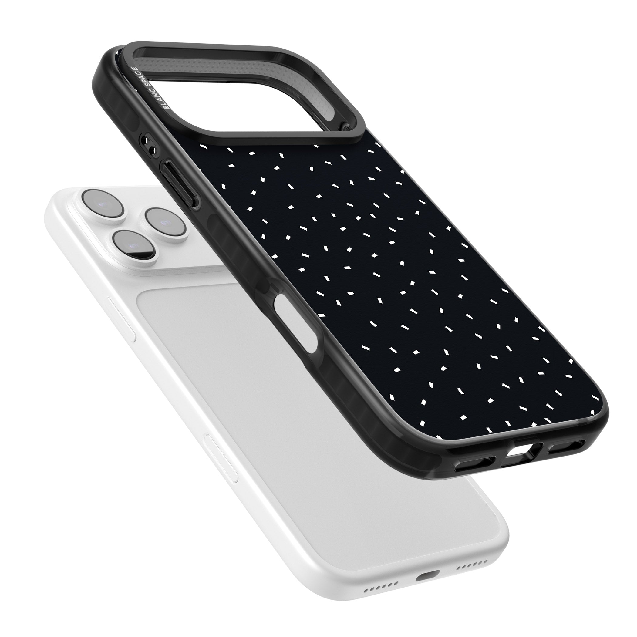 Confetti (Black) iPhone 17 Pro Max Impact Black Phone Case Colours