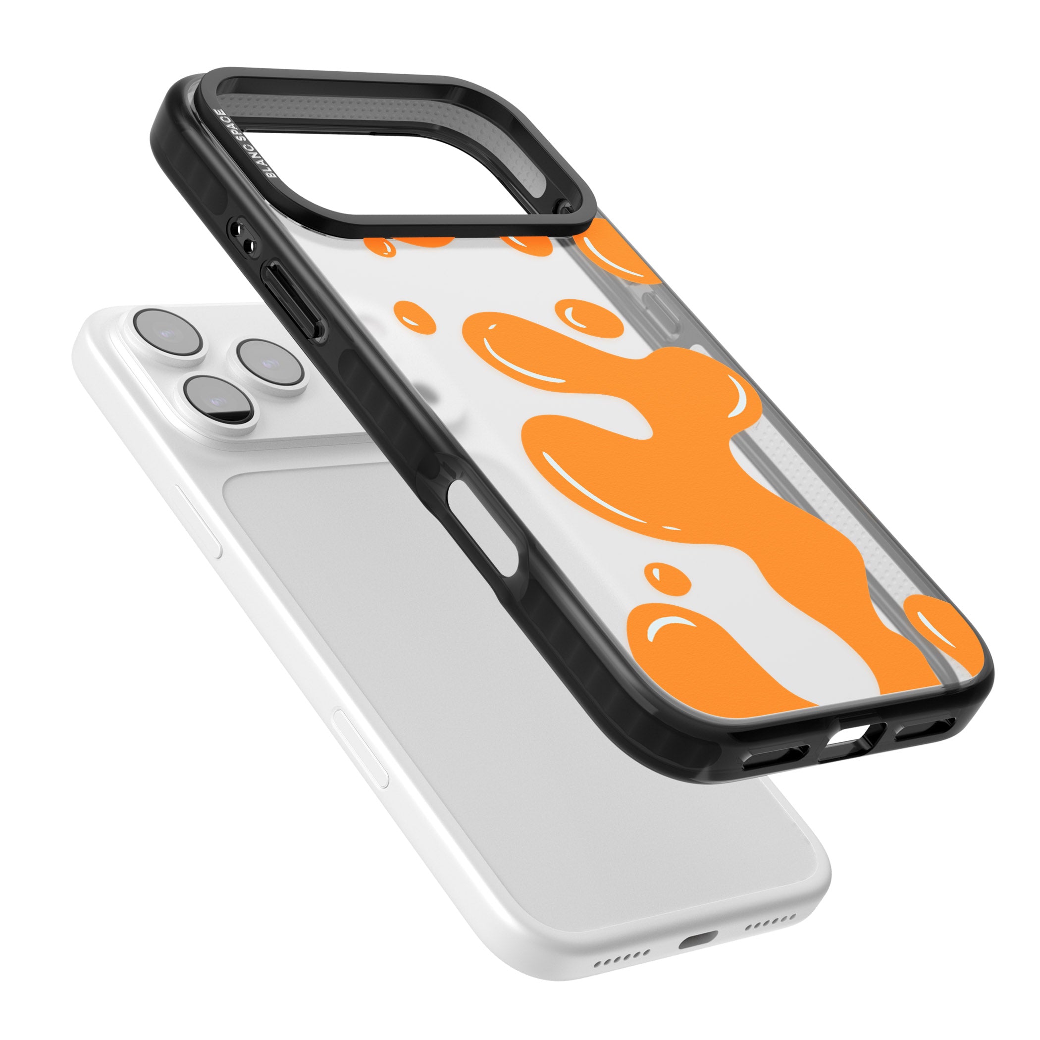 Orange Lava Lamp iPhone 17 Pro Impact Black Phone Case Colours