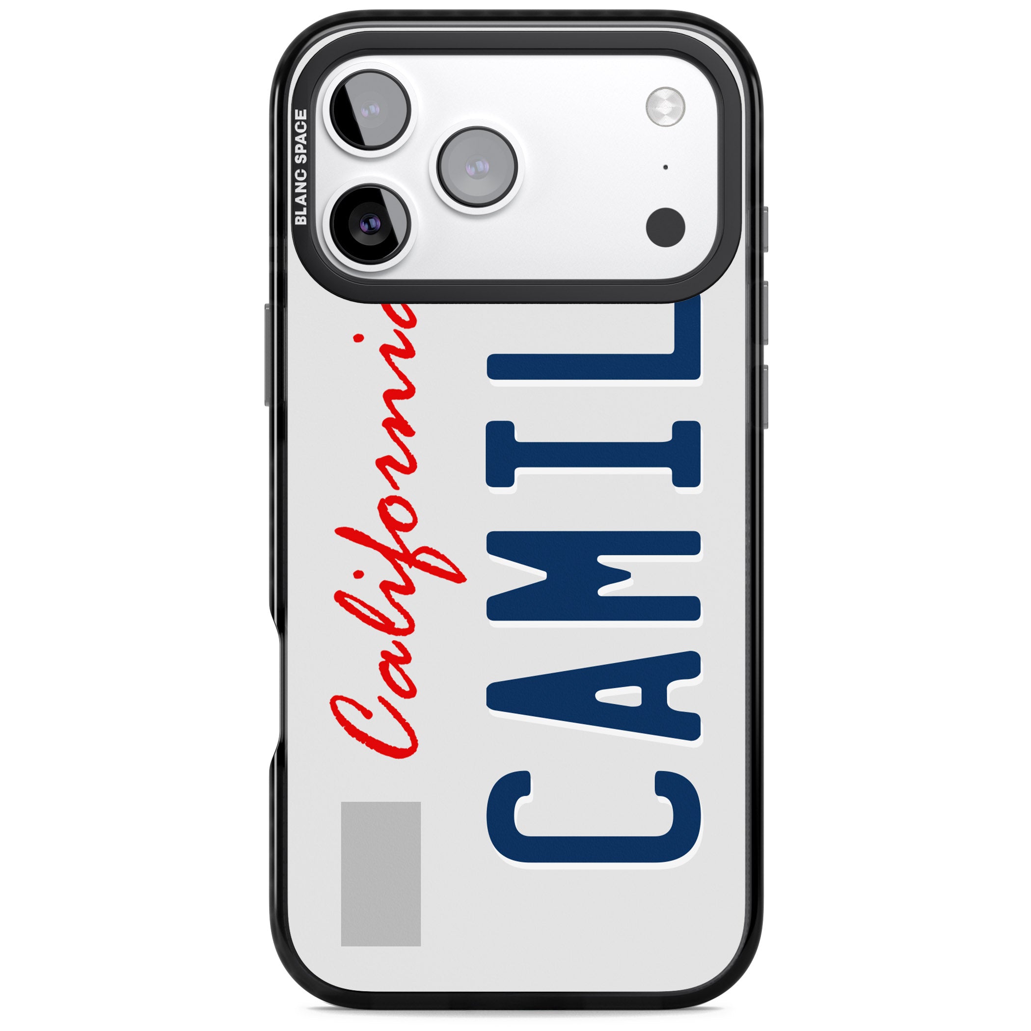 Personalised California License Plate iPhone 17 Pro Max Impact Black Phone Case