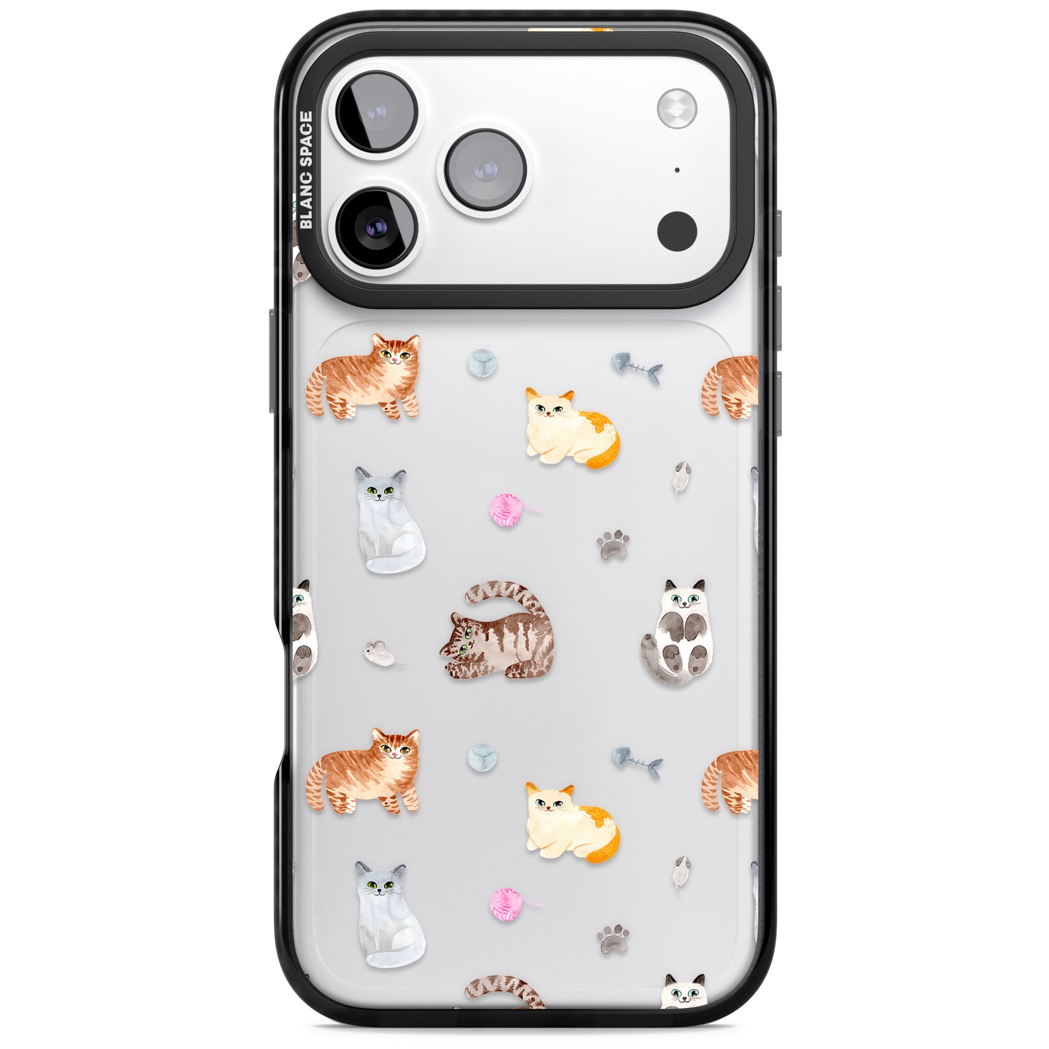Playful Cats iPhone 17 Pro Max Impact Black Phone Case