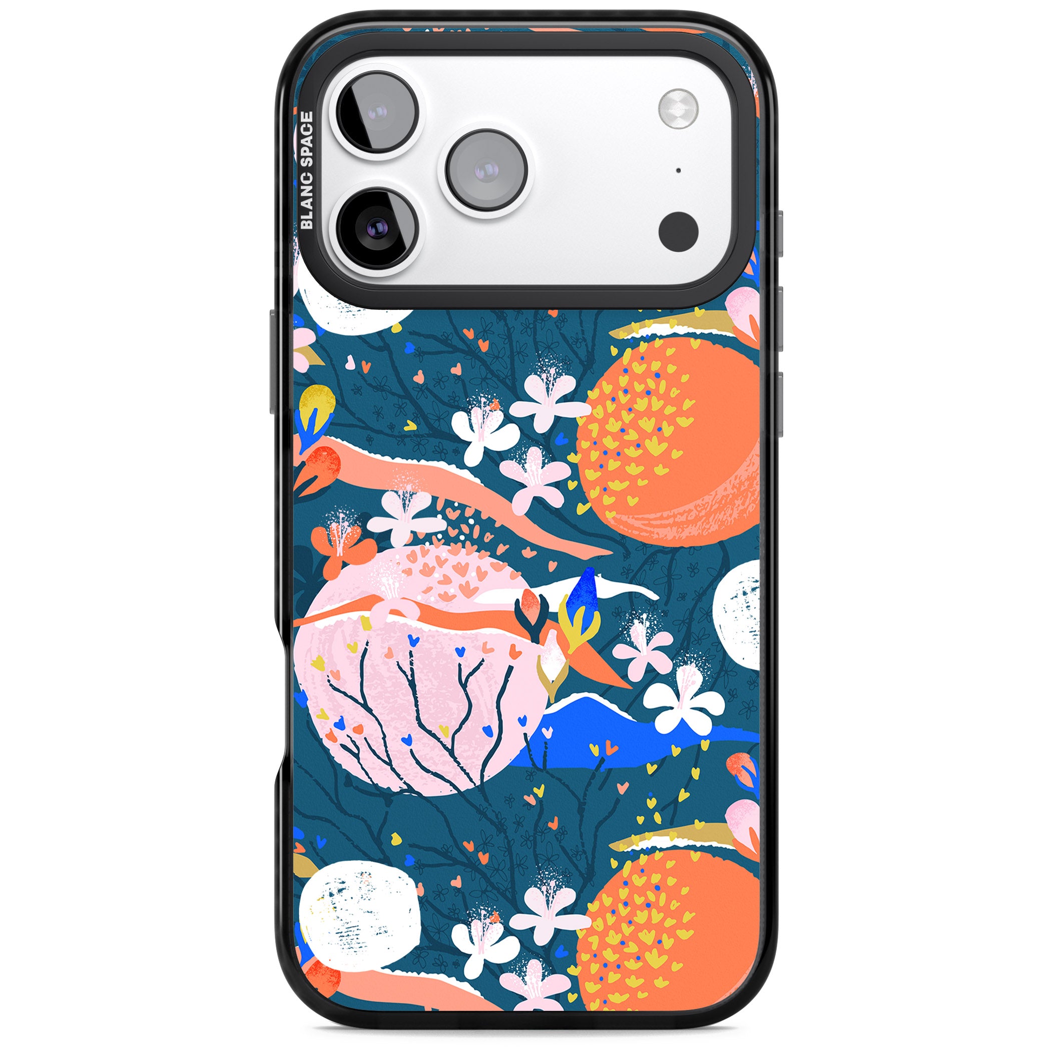 Vibrant Coral Pattern iPhone 17 Pro Max Impact Pro Black Phone Case