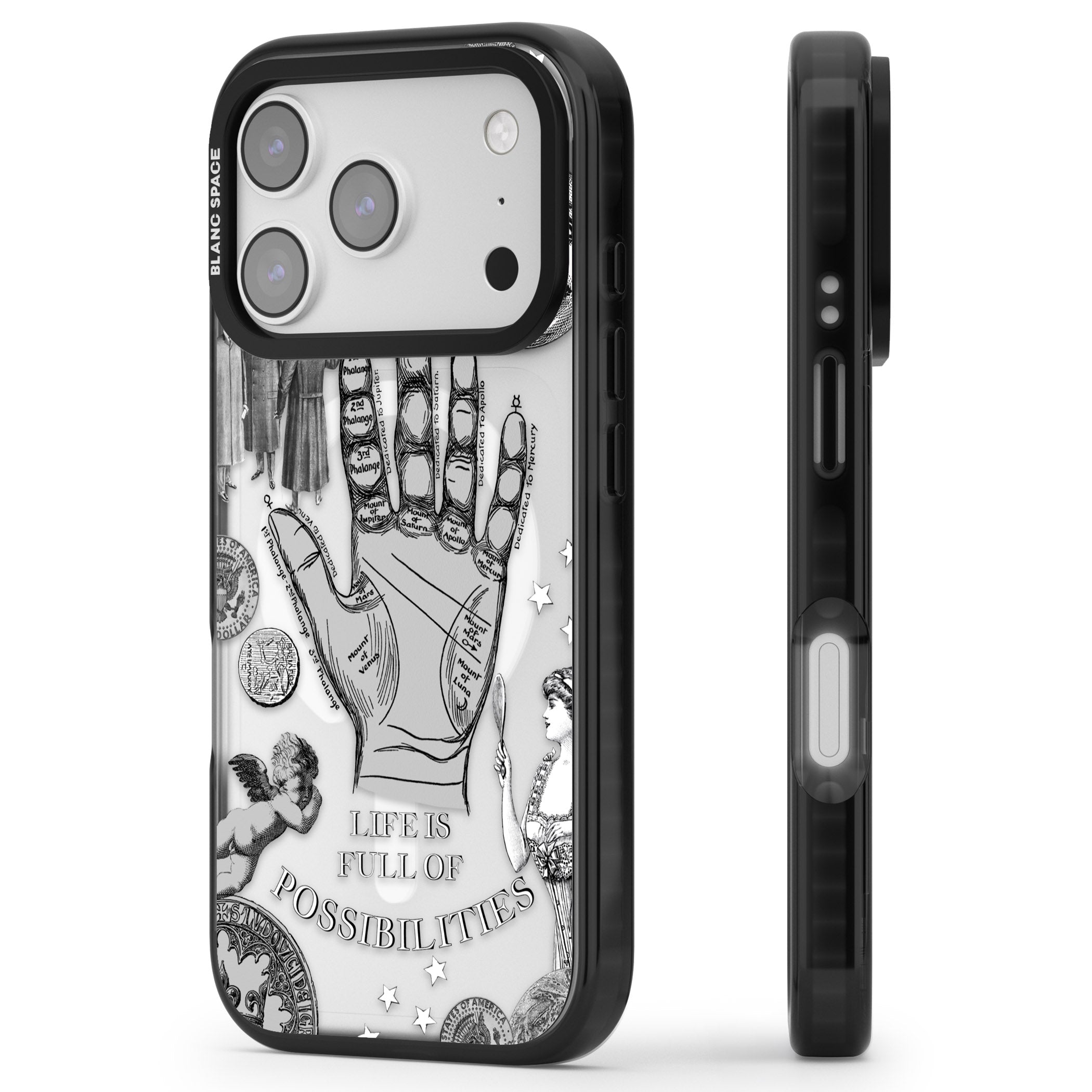Life Is Full Of Possibilities iPhone 17 Pro Max Impact Pro Black Phone Case Side Profile