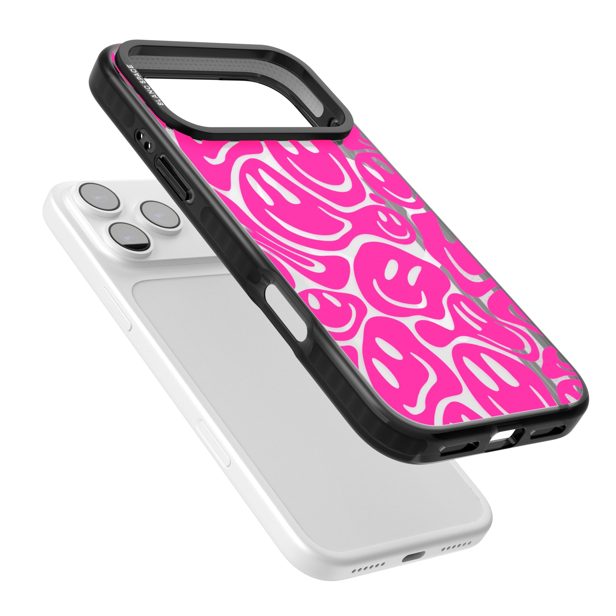 Pink Acid Faces iPhone 17 Pro Max Impact Pro Black Phone Case Colours